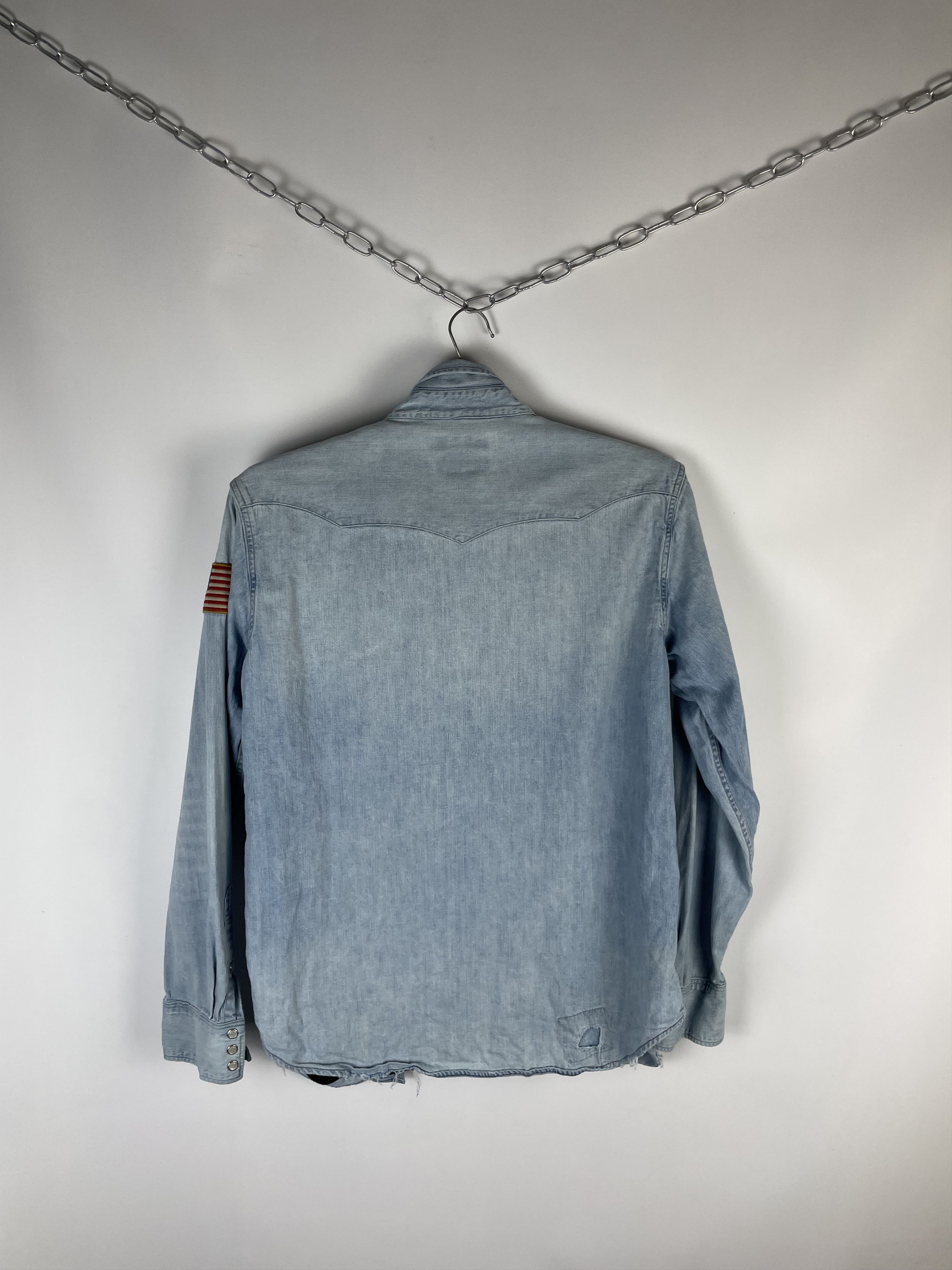 Polo Ralph Lauren Polo Ralph Lauren Vintage Mens Denim Shirt Size US L / EU 52-54 / 3 - 13 Thumbnail