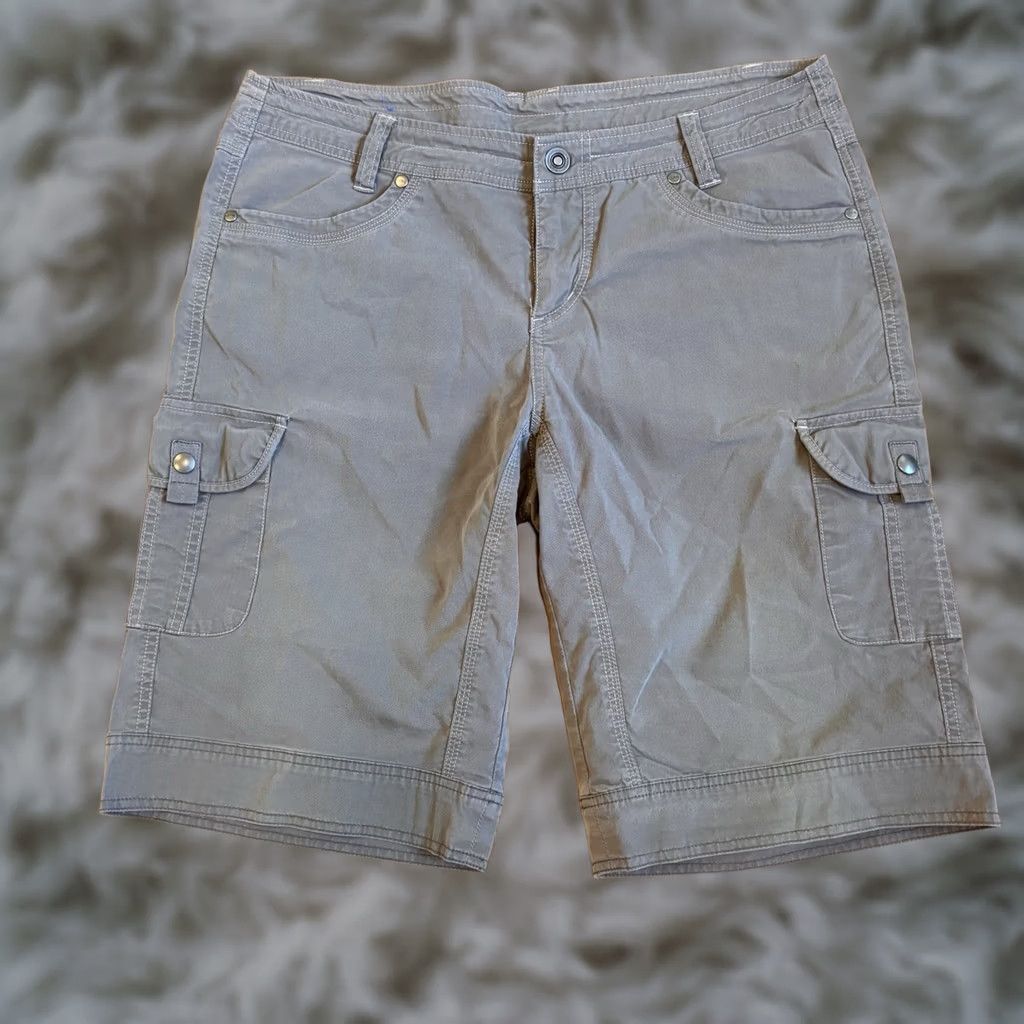 Vintage VINTAGE Kuhl Cargo Shorts Womens Gray sz 12 12" inseam Splash Patina Dye Size 34" / US 12 / IT 48 - 1 Thumbnail