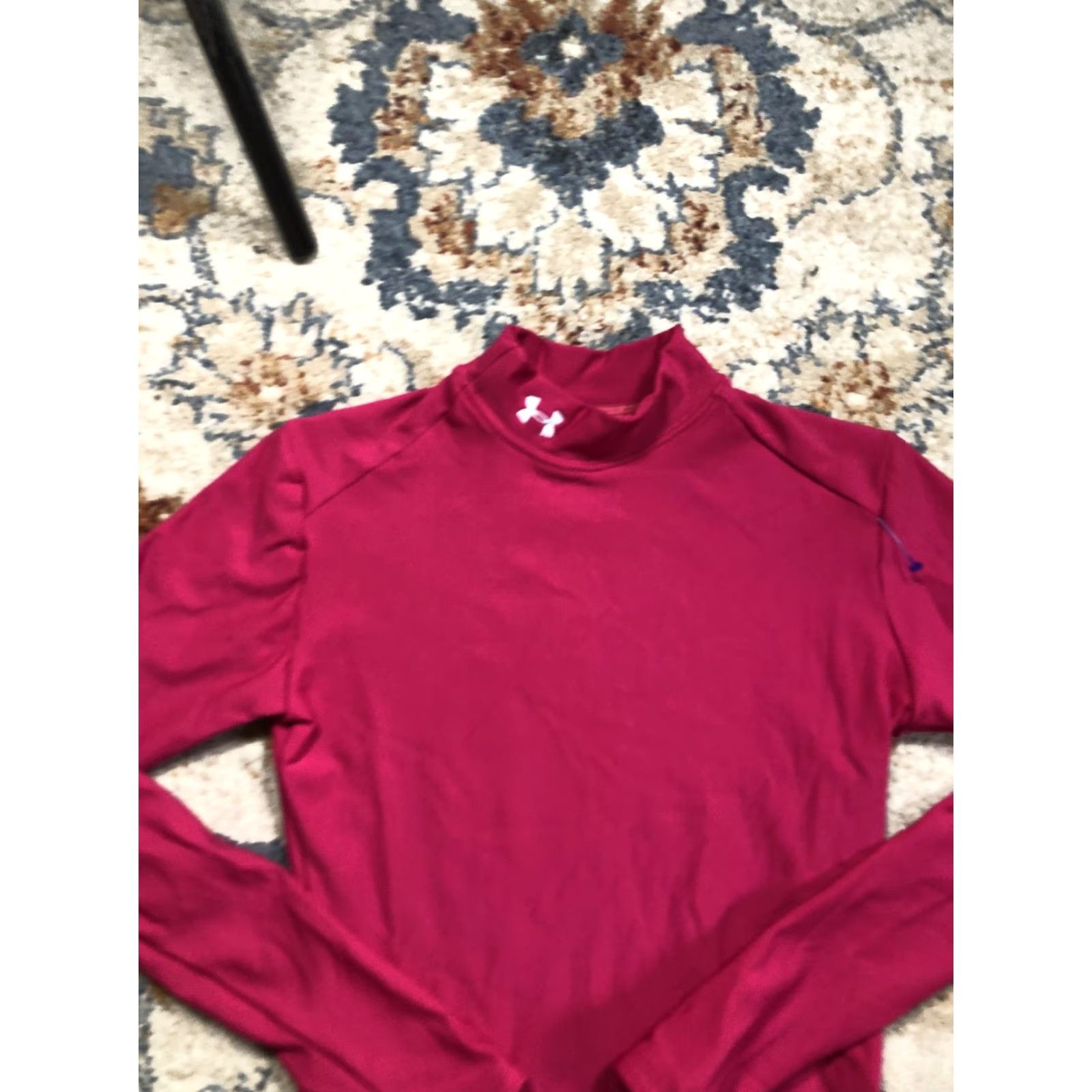 Under Armour Under Armour Shirt Womens Medium Pink Mock Neck Long Sleeve Base Layer Running Size M / US 6-8 / IT 42-44 - 2 Thumbnail