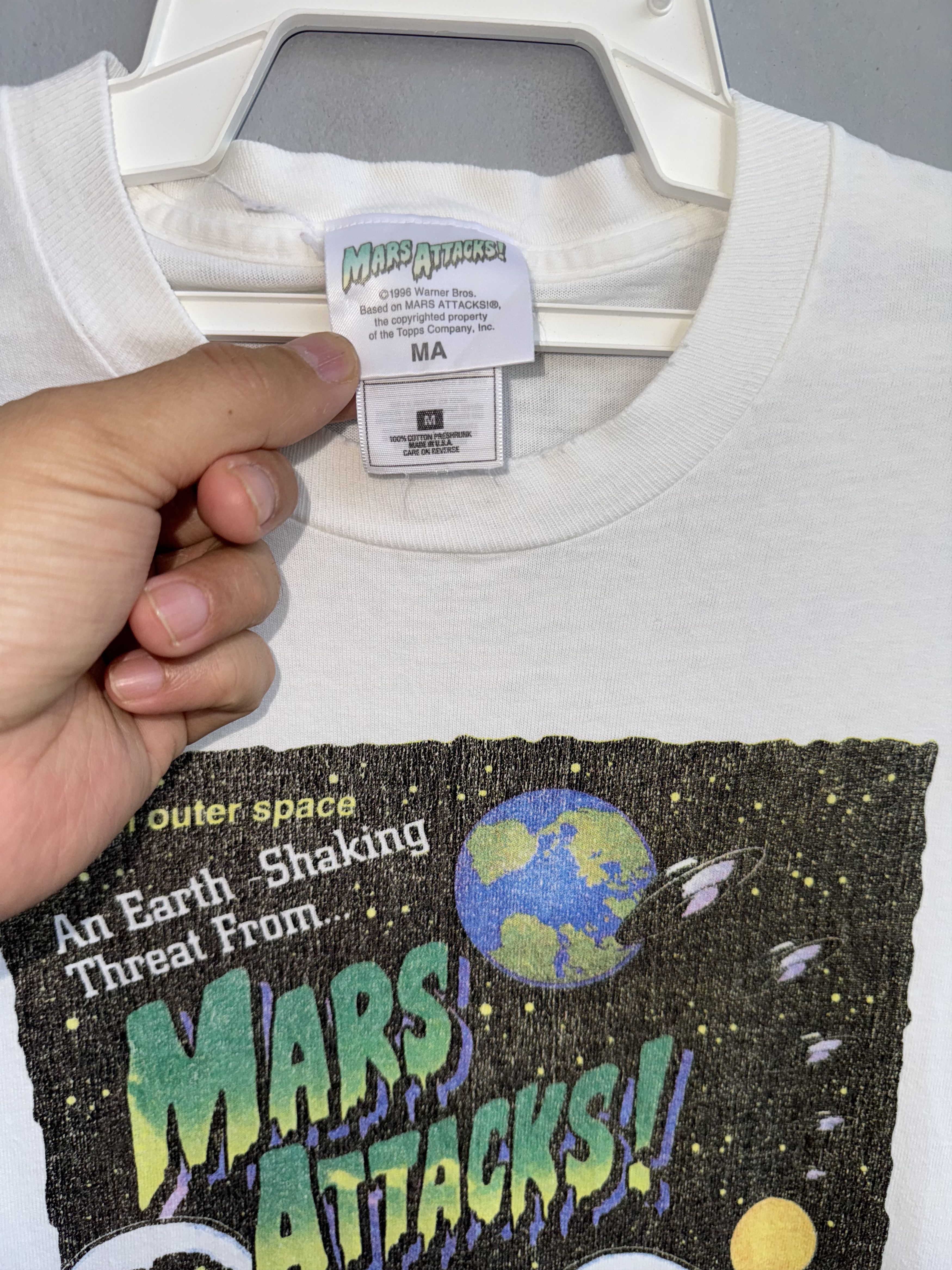 Vintage Mars Attacks 1996's Promotion Vintage Shirt Size US M / EU 48-50 / 2 - 3 Thumbnail