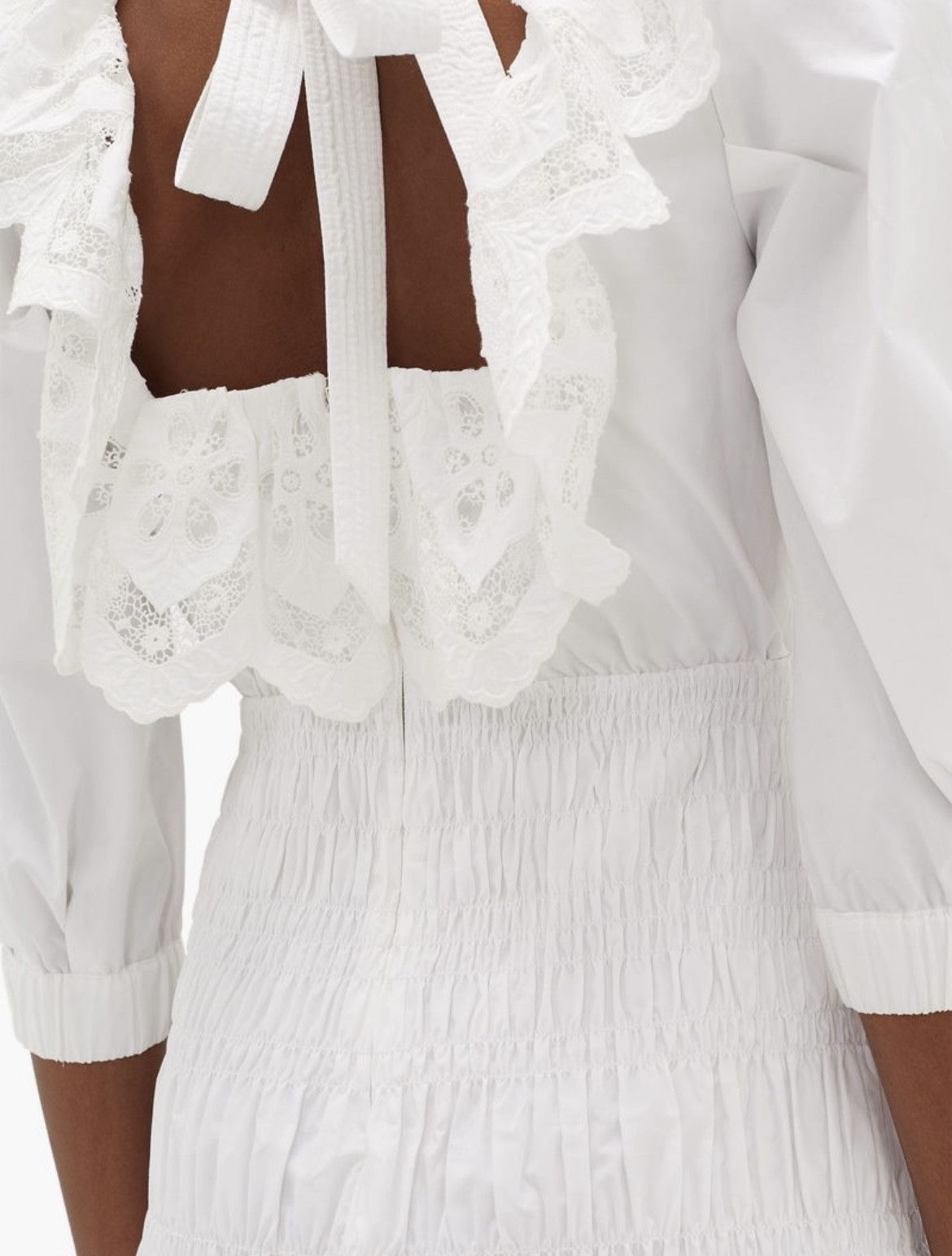Self-Portrait embroidery white mini dress Size S / US 4 / IT 40 - 3 Thumbnail
