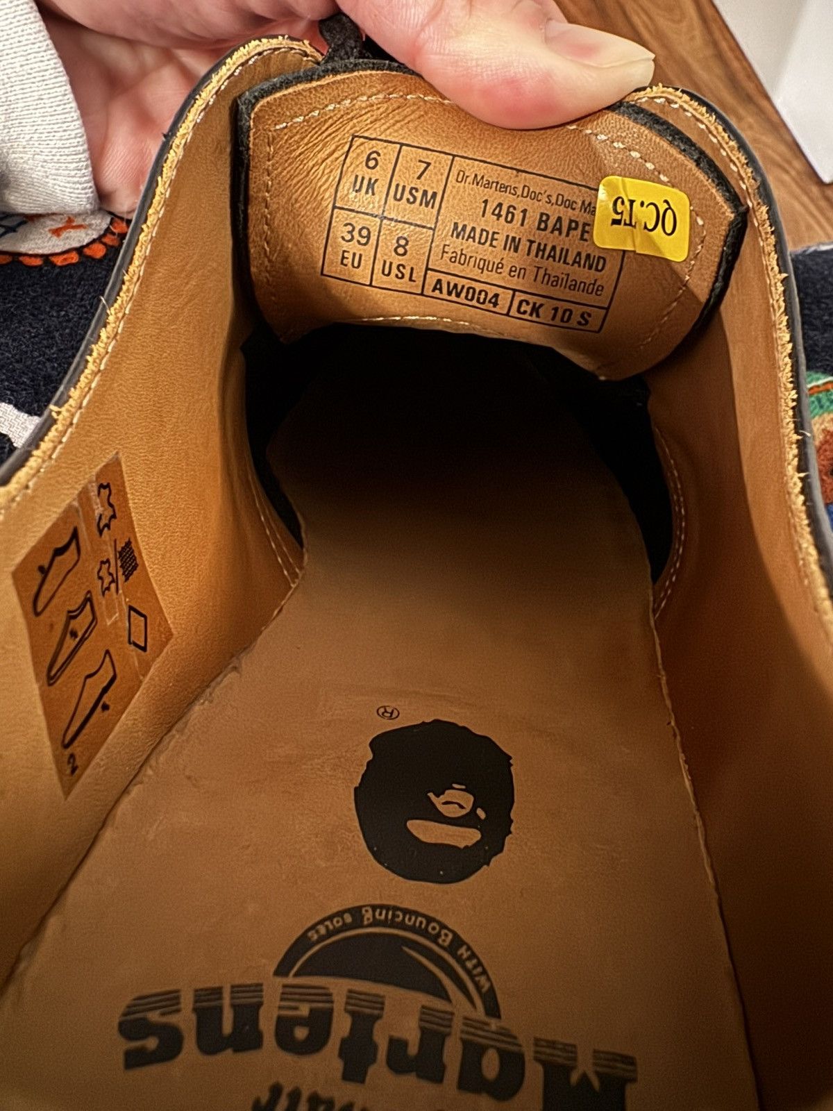 Bape × Dr. Martens Bape x Dr Martens 1461 “Smooth Emboss Bape” Oxfords Size US 7 / EU 40 - 7 Thumbnail