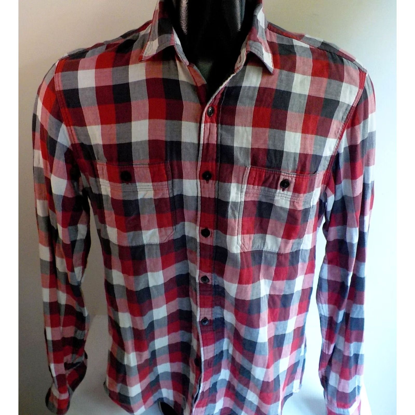 J.Crew J. Crew Tailored Fit Plaid Shirt M Red, Black, Gray, Ivory Men Button-Front 100% Cotton Long Sleeve Size US M / EU 48-50 / 2 - 2 Thumbnail