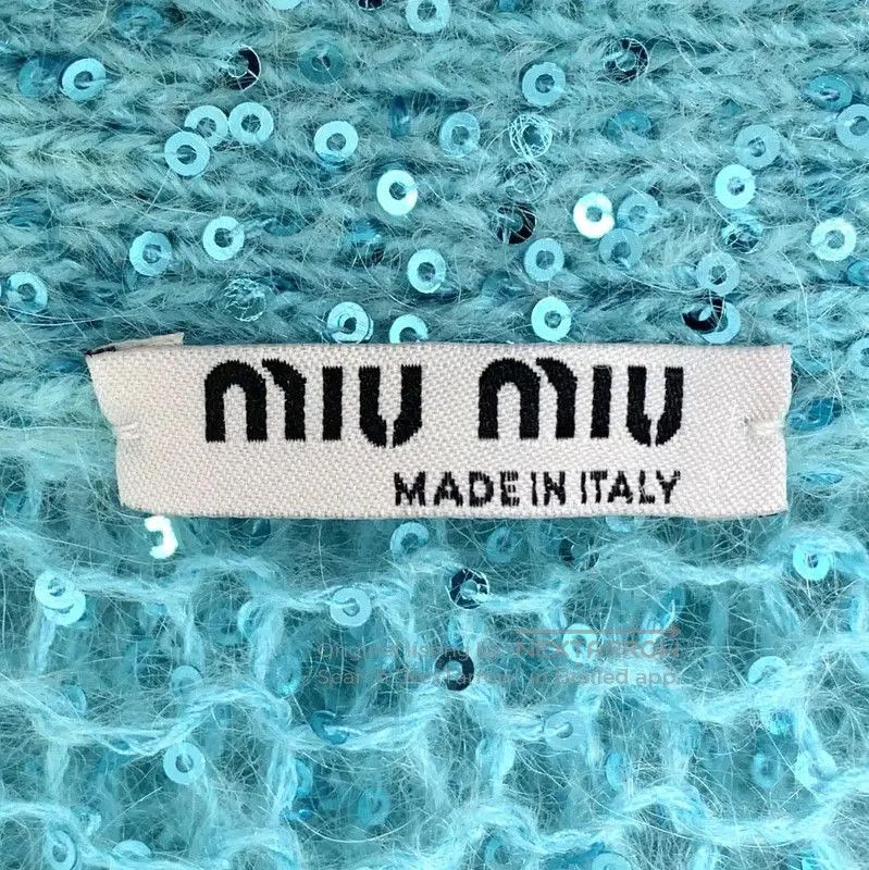 Miu Miu Miu Miu Blue XS Cardigan for Women . Size XS / US 0-2 / IT 36-38 - 5 Thumbnail