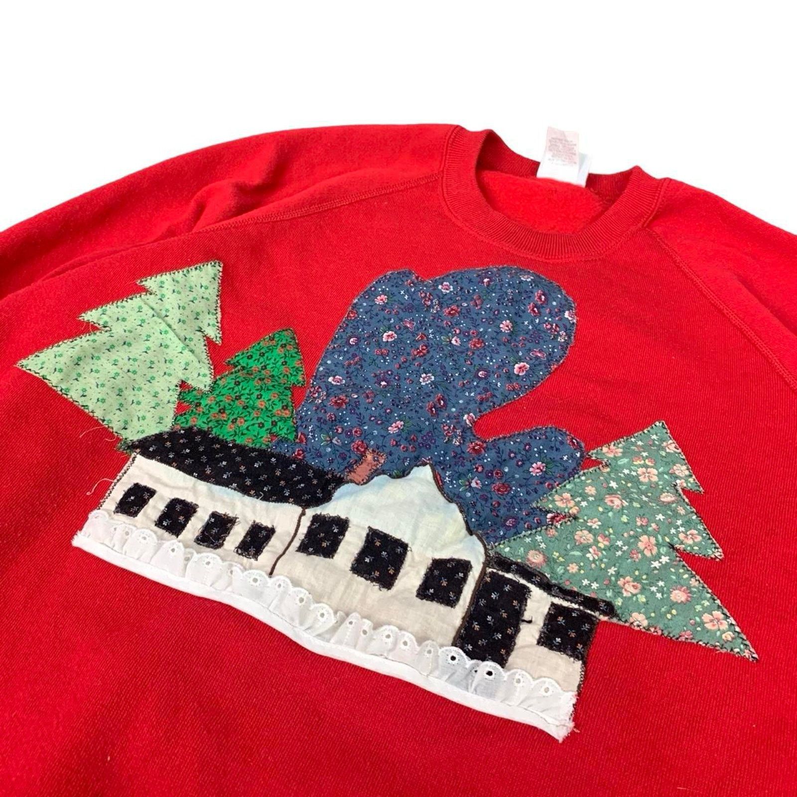 Lee × Vintage Vintage Coquette Style Patchwork Crewneck Sweatshirt Size US M / EU 48-50 / 2 - 2 Thumbnail