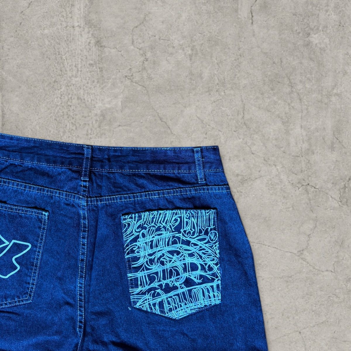 Japanese Brand Wide leg Japanese style jorts shorts in blue. Size L Size US 34 / EU 50 - 2 Thumbnail