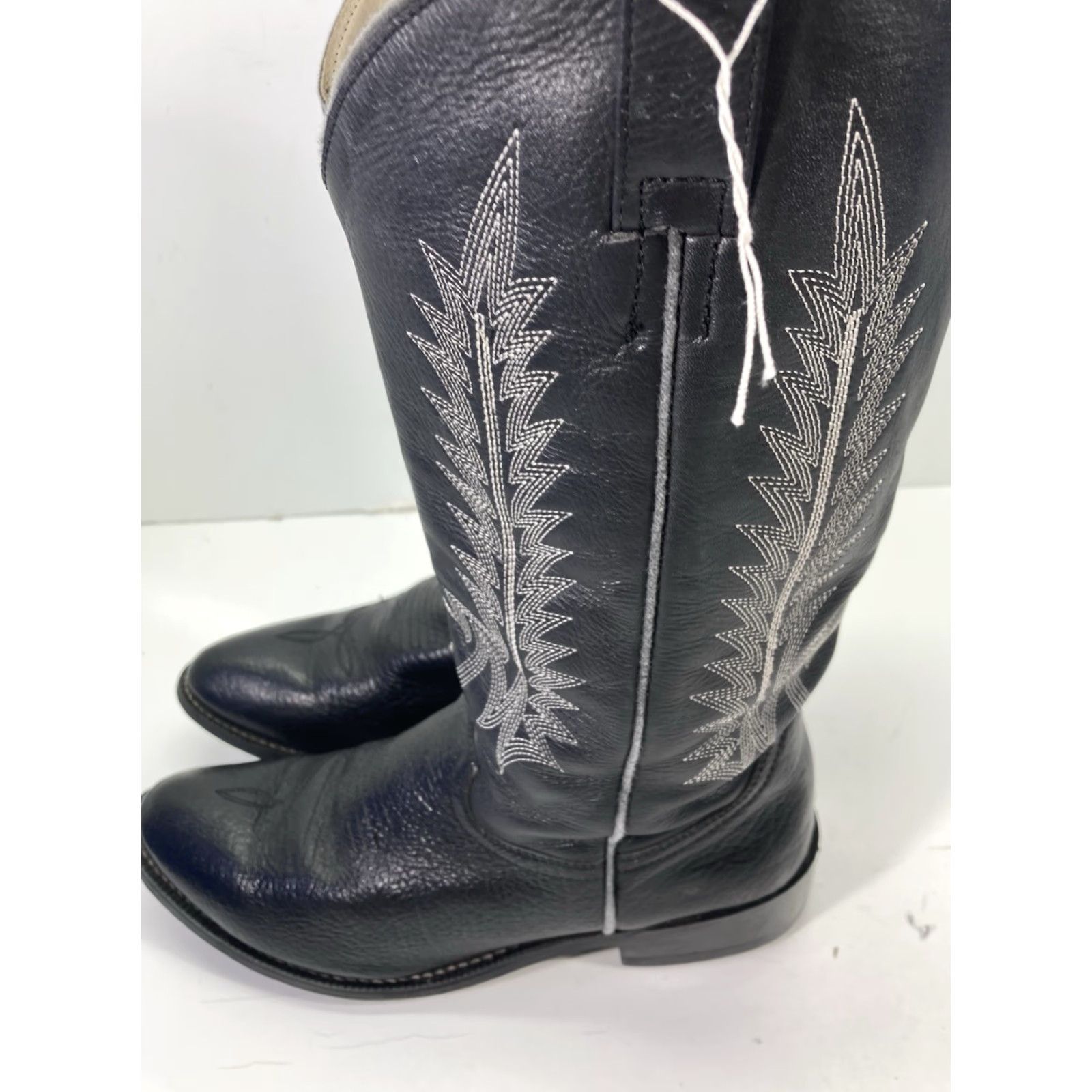 Vintage Cowtown Boots Men 10.5 D Black Leather Western Classic Rodeo Superb Boot Size US 11 / EU 44 - 5 Thumbnail
