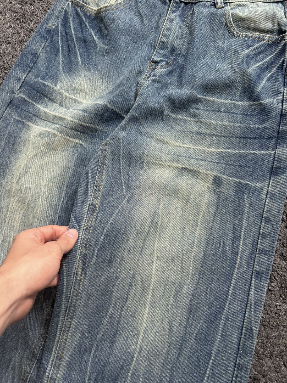 Jean × Vintage Vintage very rare wide leg electric thunder blue baggy jeans Size US 33 - 9 Thumbnail