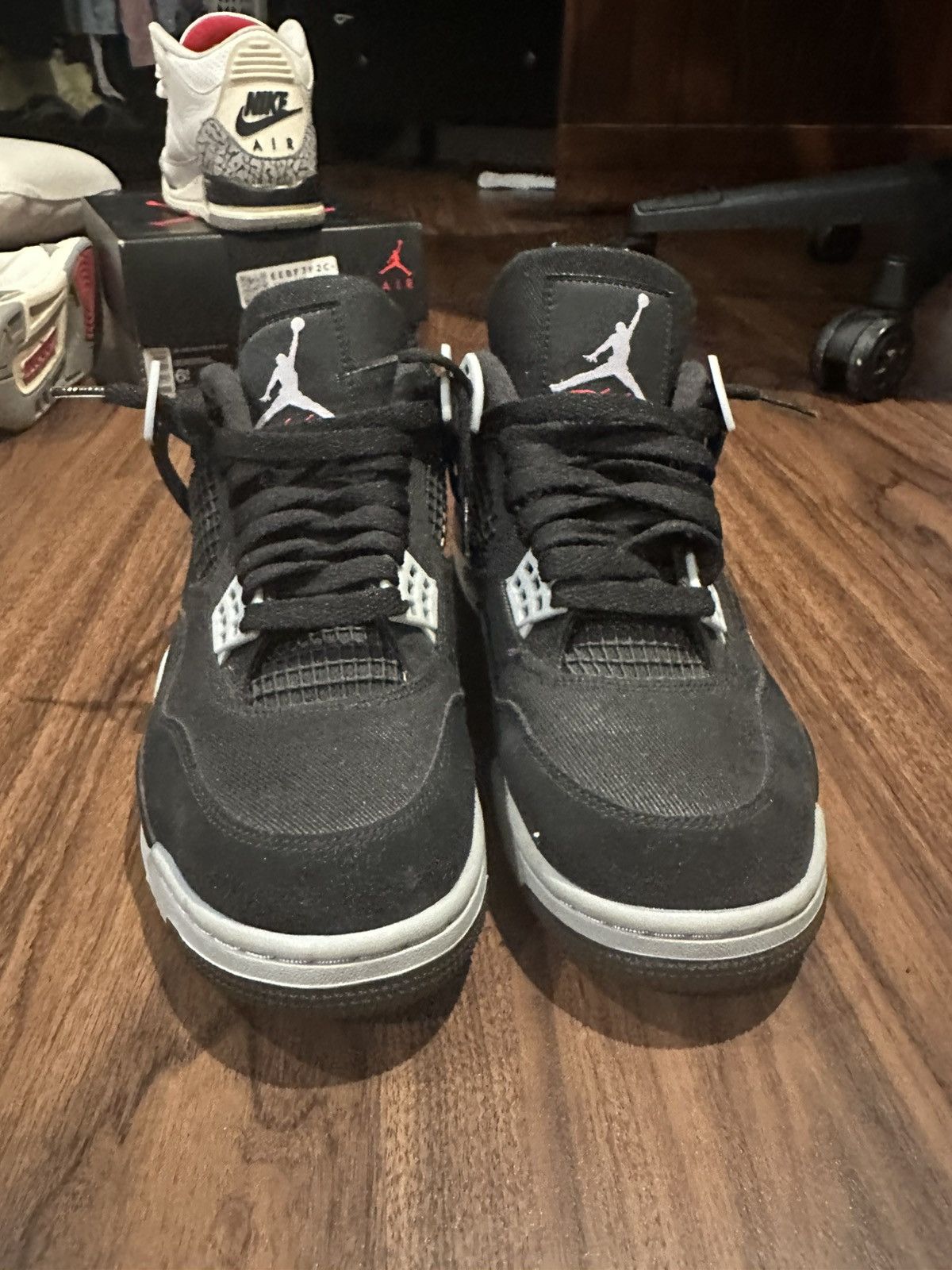 Jordan Brand Jordan 4 Black Canvas 8.5 Size US 8.5 / EU 41-42 - 2 Thumbnail
