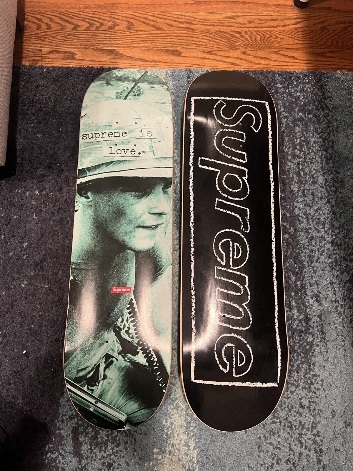 image of Supreme Skate Decks Set Of 2 in Black, Men's