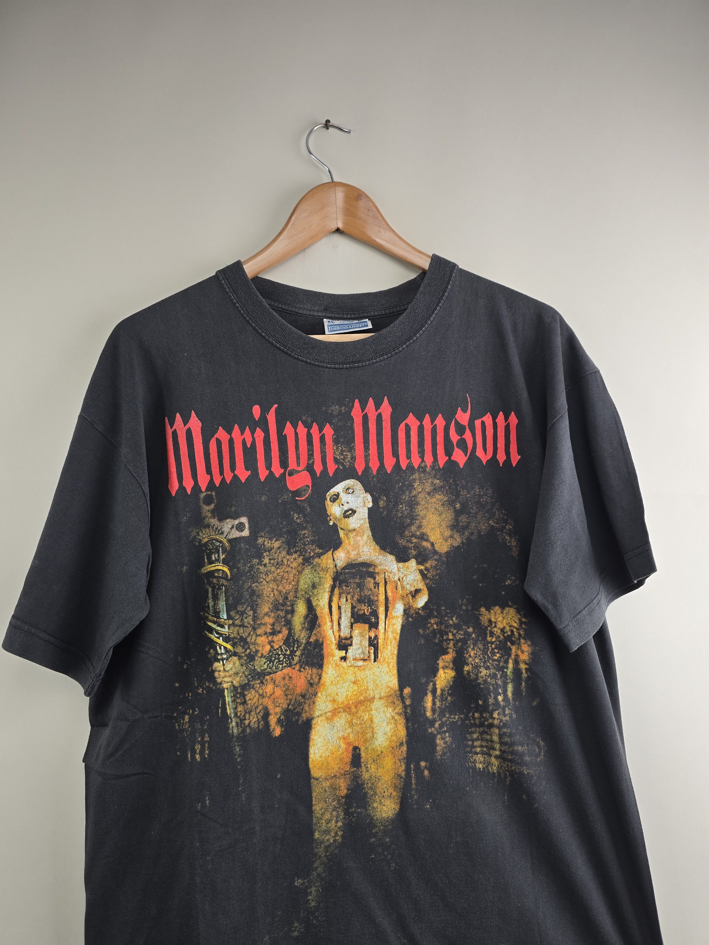 Marilyn Manson バンドT ラグラン　オリジナル　90s Marilyn Manson バンドT ラグラン オリジナル 90s - メルカリ