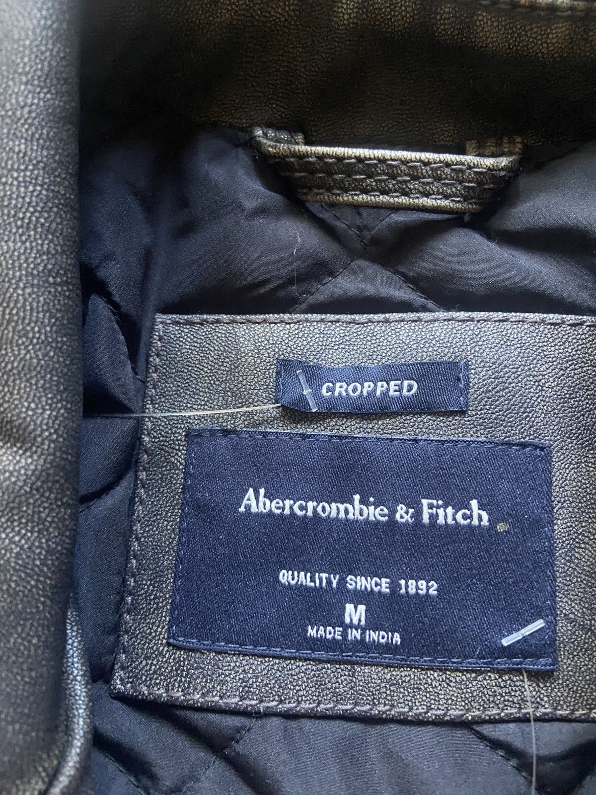 Abercrombie & Fitch Vintage Brown Leather Jacket Size US M / EU 48-50 / 2 - 2 Thumbnail