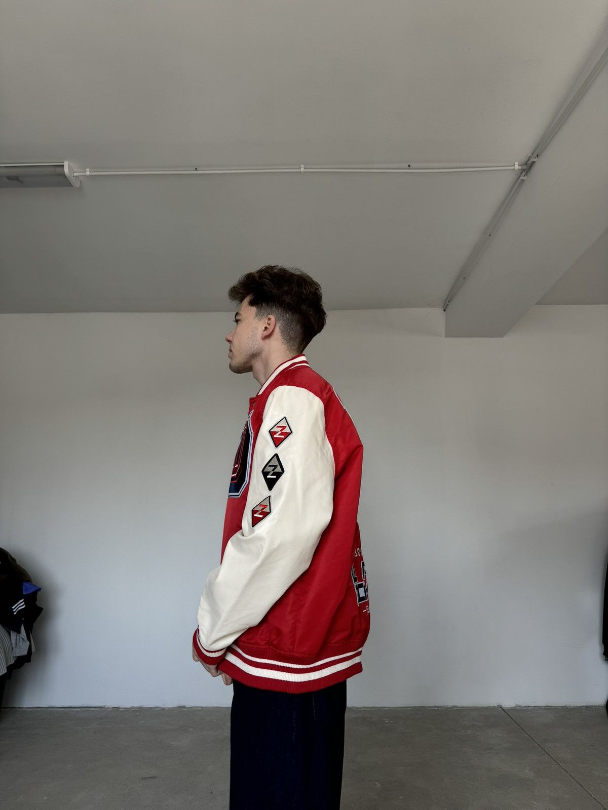 Rhude × Zara Zara leather red varsity jacket Size US L / EU 52-54 / 3 - 8 Thumbnail