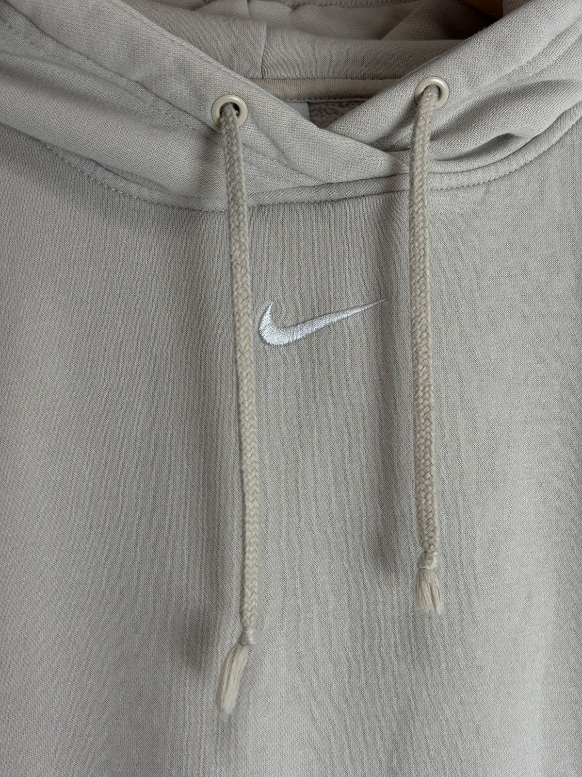 Nike Nike Center Swoosh Y2K Logo Beige Boxy Hoodie Sweatshirt Size US S / EU 44-46 / 1 - 3 Thumbnail