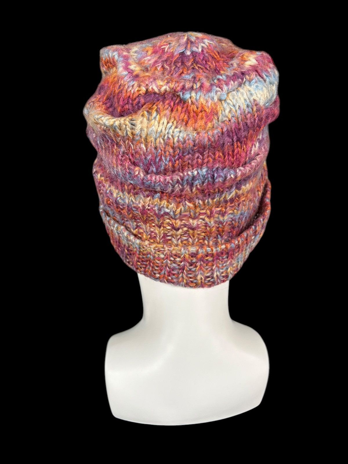 Japanese Brand × Kapital × Vintage Crochet Knitted Handmade Rare Big Beanie Hats ☠️☠️ Size ONE SIZE - 2 Thumbnail