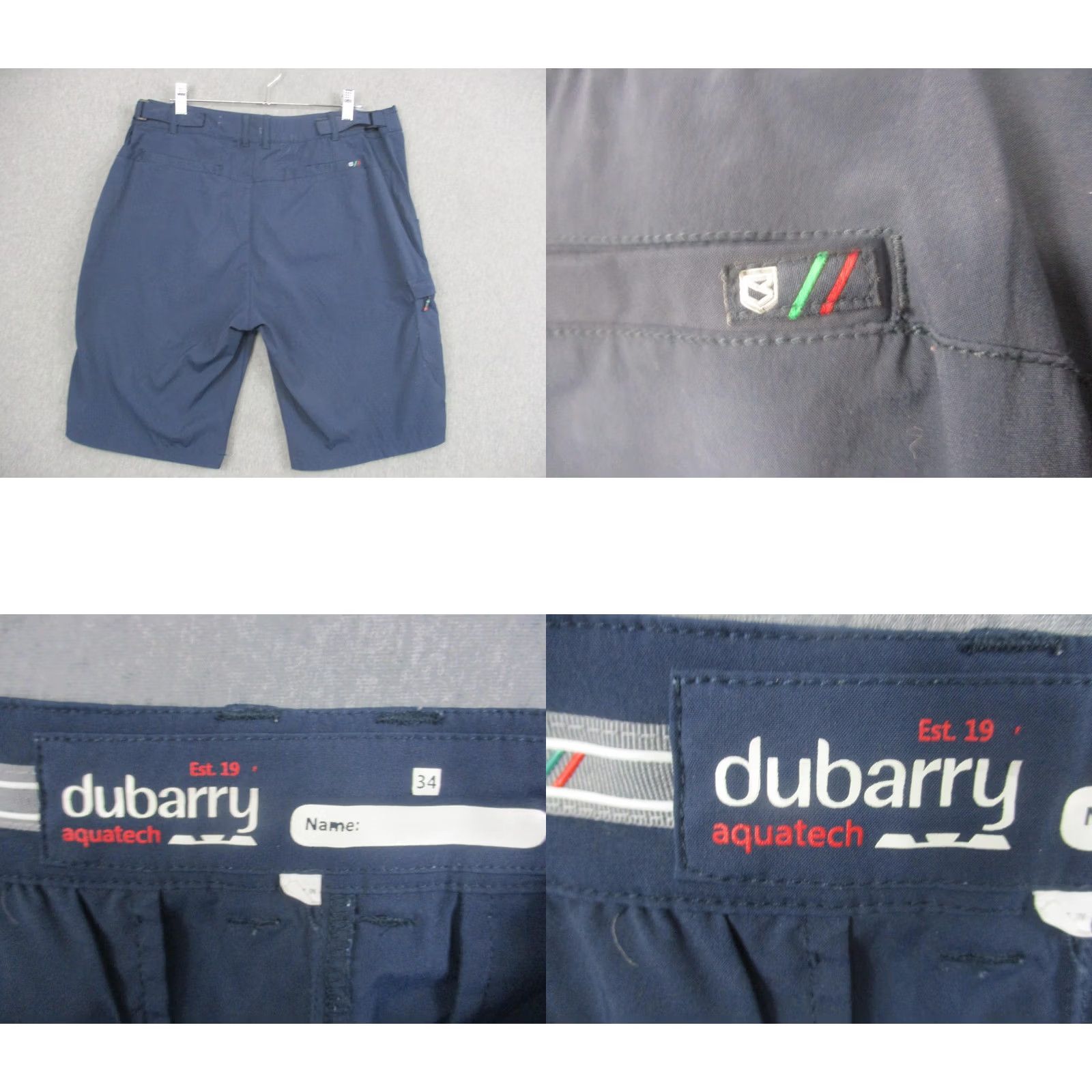 Vintage Dubarry Aquatech Cargo Shorts Mens 34 Navy UPF 50 Quick Dry Stretch Outdoor Pocketed Mens Regular Blue 90s Size US 34 / EU 50 - 8 Thumbnail