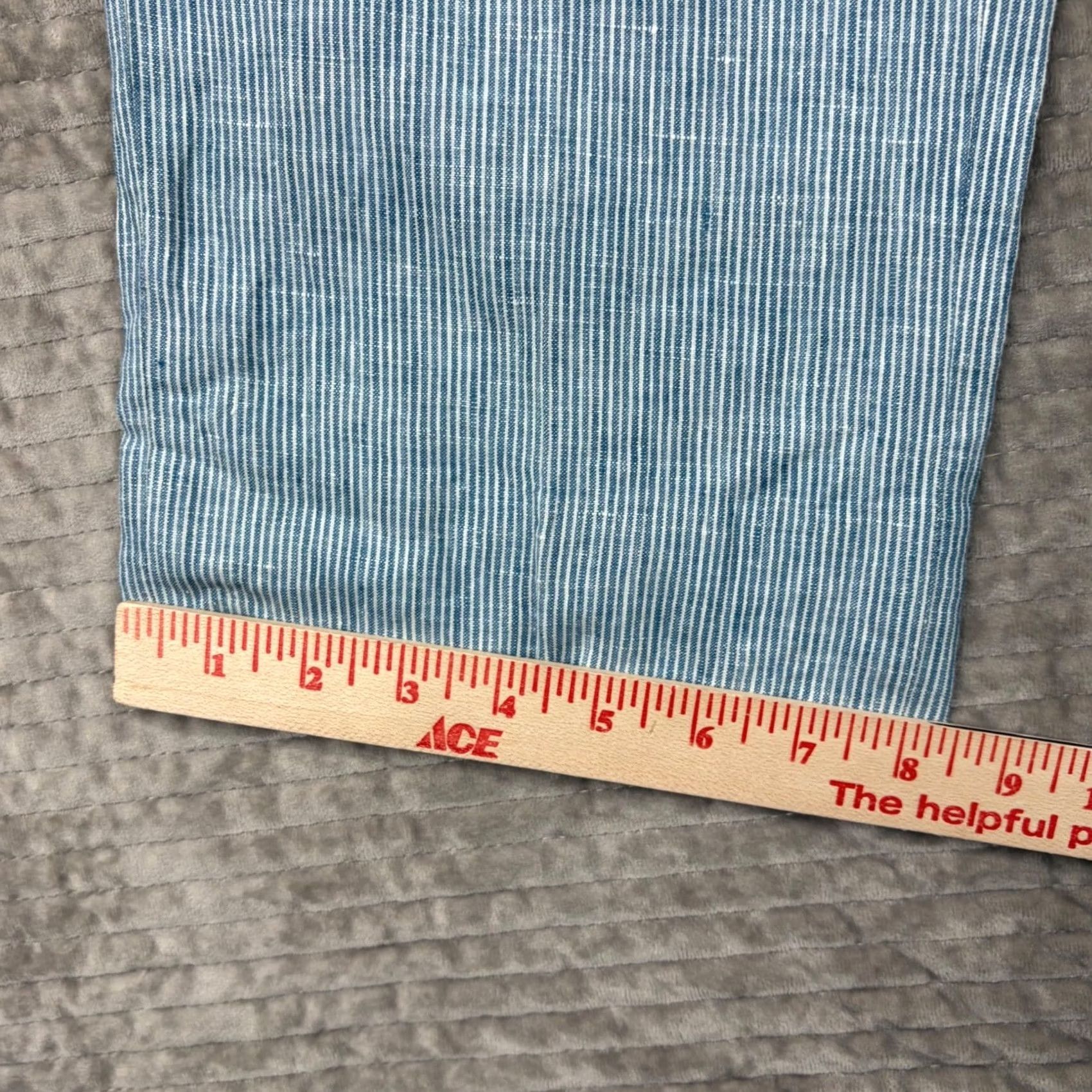 CO 1909 from The Haspel Co. Blue White Pinstripe Linen Wide Leg Trousers Pants Sz 8 Size 30" / US 8 / IT 44 - 3 Thumbnail