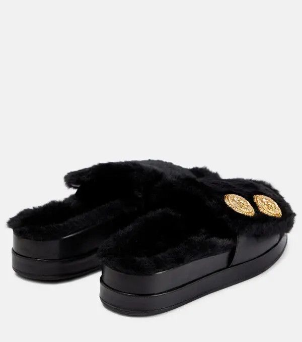 Balmain o1y0625 Slippers in Black Size US 8 / IT 38 - 3 Thumbnail
