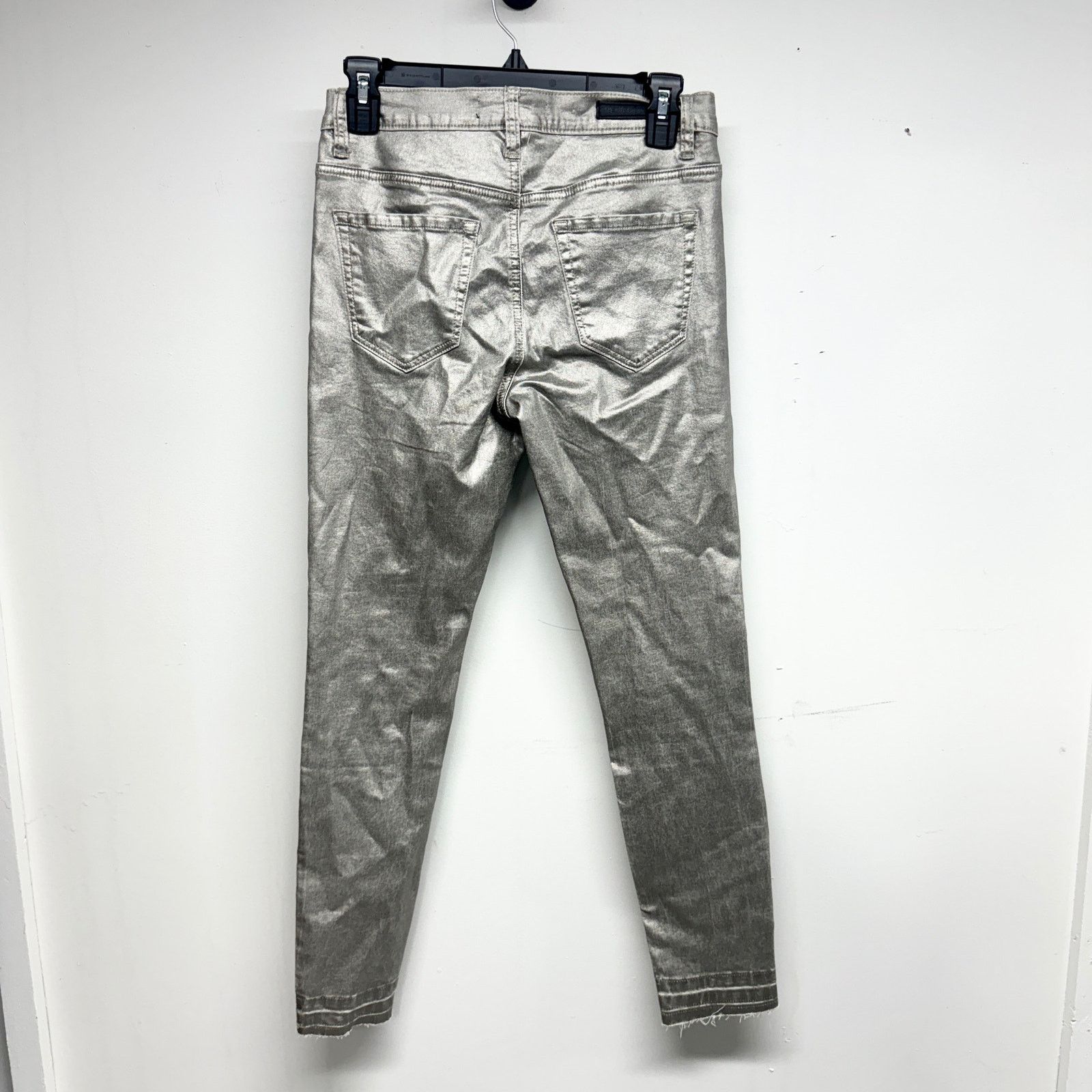 Other Neon Blonde Silver Slim Straight Stretch High Rise Jeans 25 Size 25" / US 0 / IT 36 - 3 Thumbnail