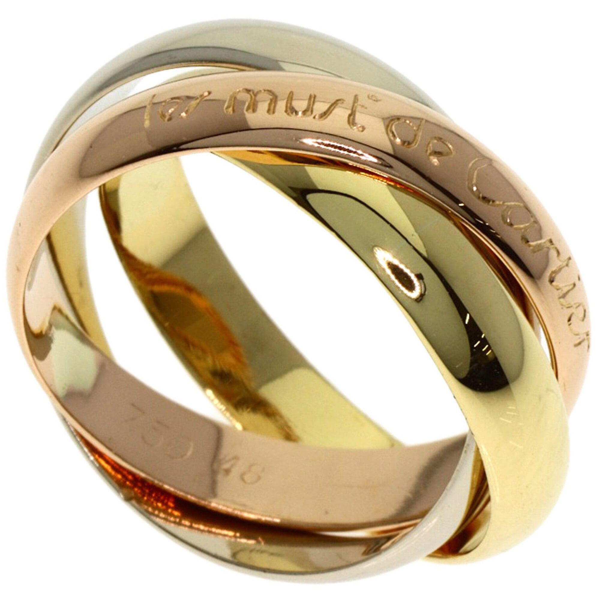 Cartier Cartier Trinity #48 Ring, 18K Yellow Gold/18K White Pink Gold, Women's, CARTIER Size ONE SIZE - 1 Thumbnail