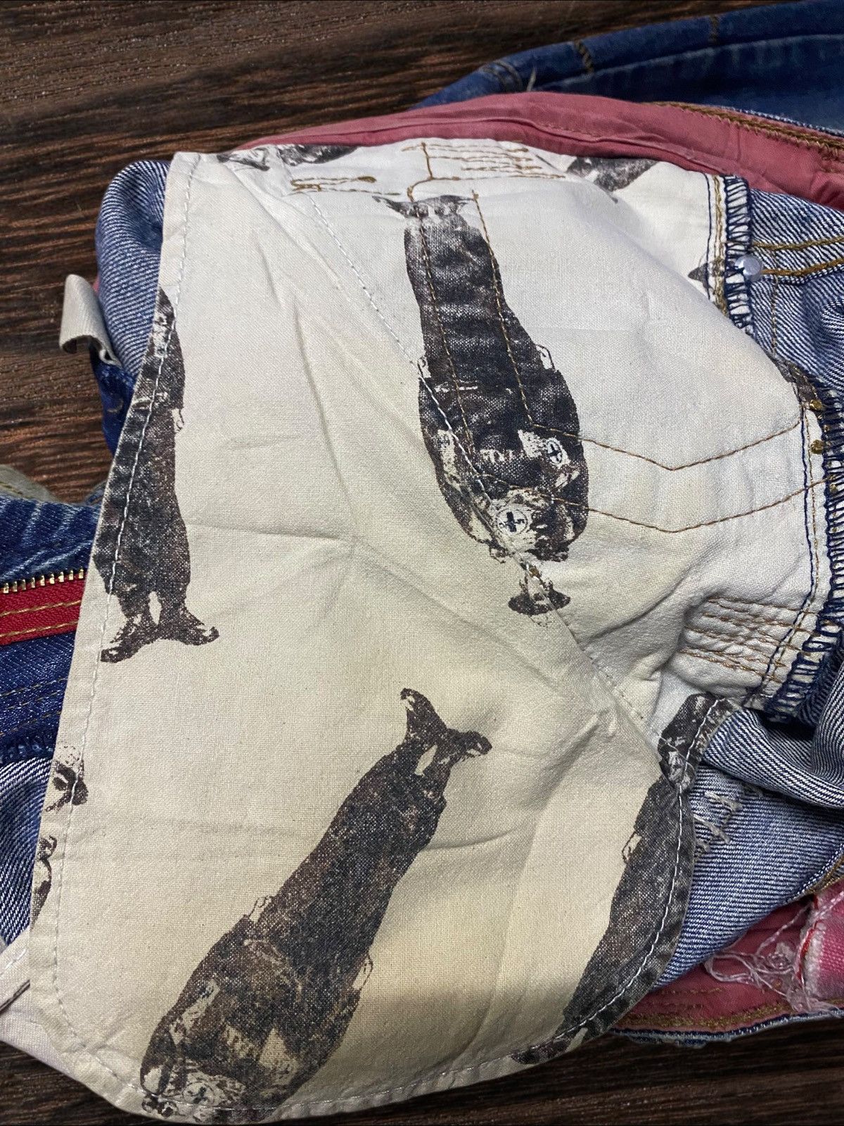 If Six Was Nine 💥Though Jeansmith Jackson Cargo Sick Punk Porcket Arc Jeans Size US 34 / EU 50 - 19 Thumbnail