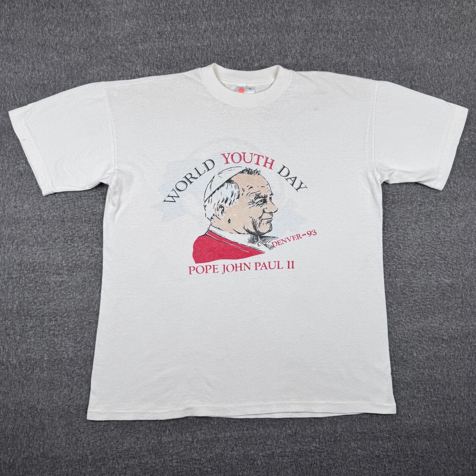 Vintage Vintage Pope John Paul II T-Shirt Men's XL Catholic Church Size US XL / EU 56 / 4 - 1 Thumbnail