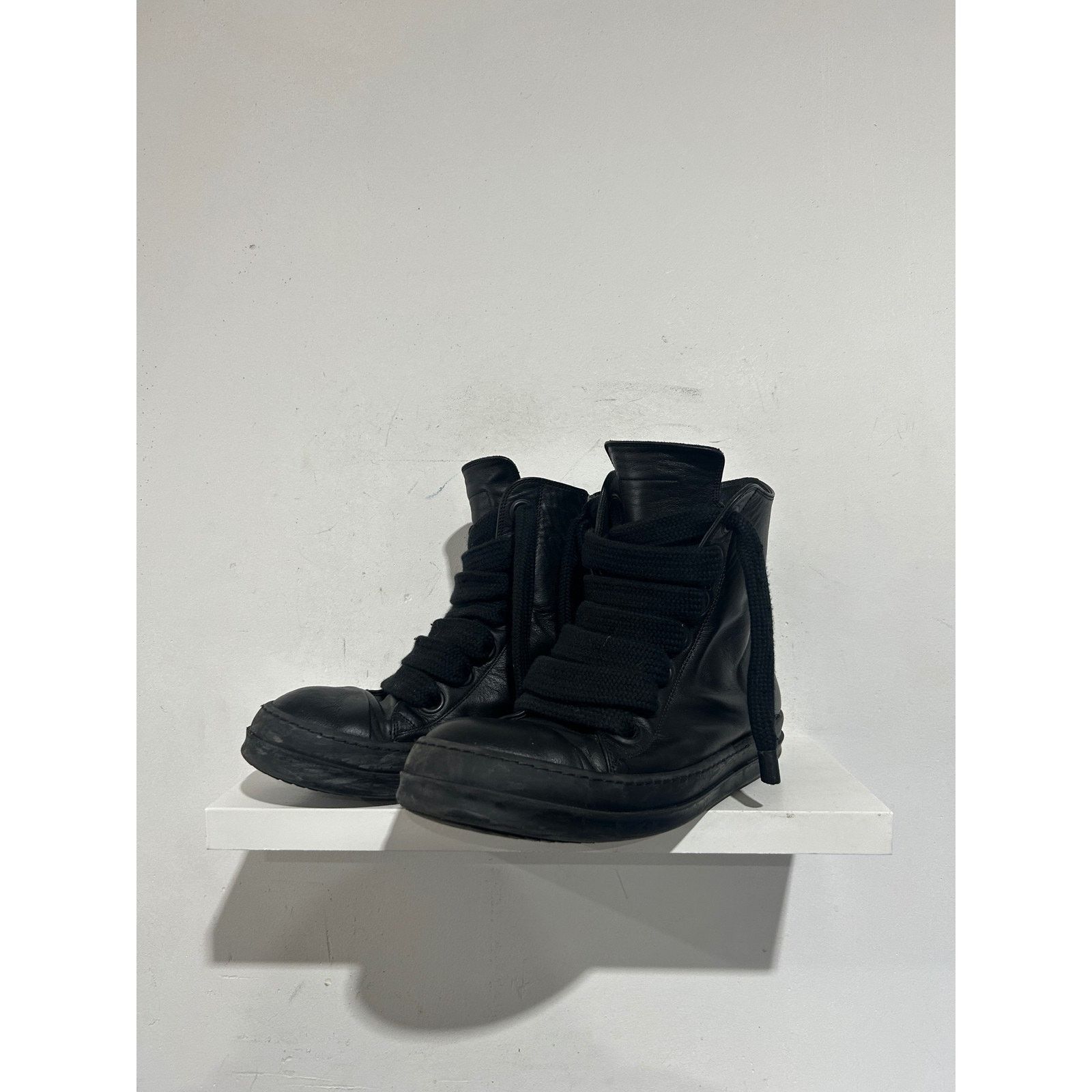 Rick Owens × Rick Owens Drkshdw *NEW* BLACK JUMBO LACE HIGH