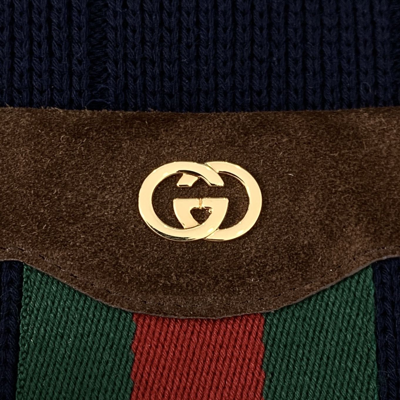 Gucci Gucci Wool Cardigan – Navy V-Neck with Web Stripe (Size S) Size US S / EU 44-46 / 1 - 4 Thumbnail