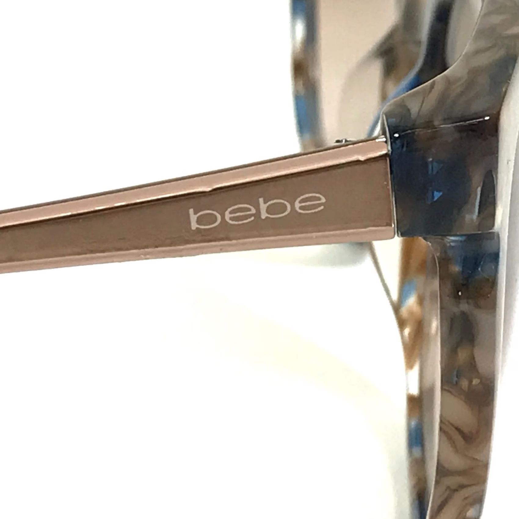 Bebe Sunglasses BB7120 427 Kicking It Blue Brown Tortoise Studded Crystals 135 Elisa Johnson Jane Sunglasses - Brown Tortoise Blue Lens  main image 3