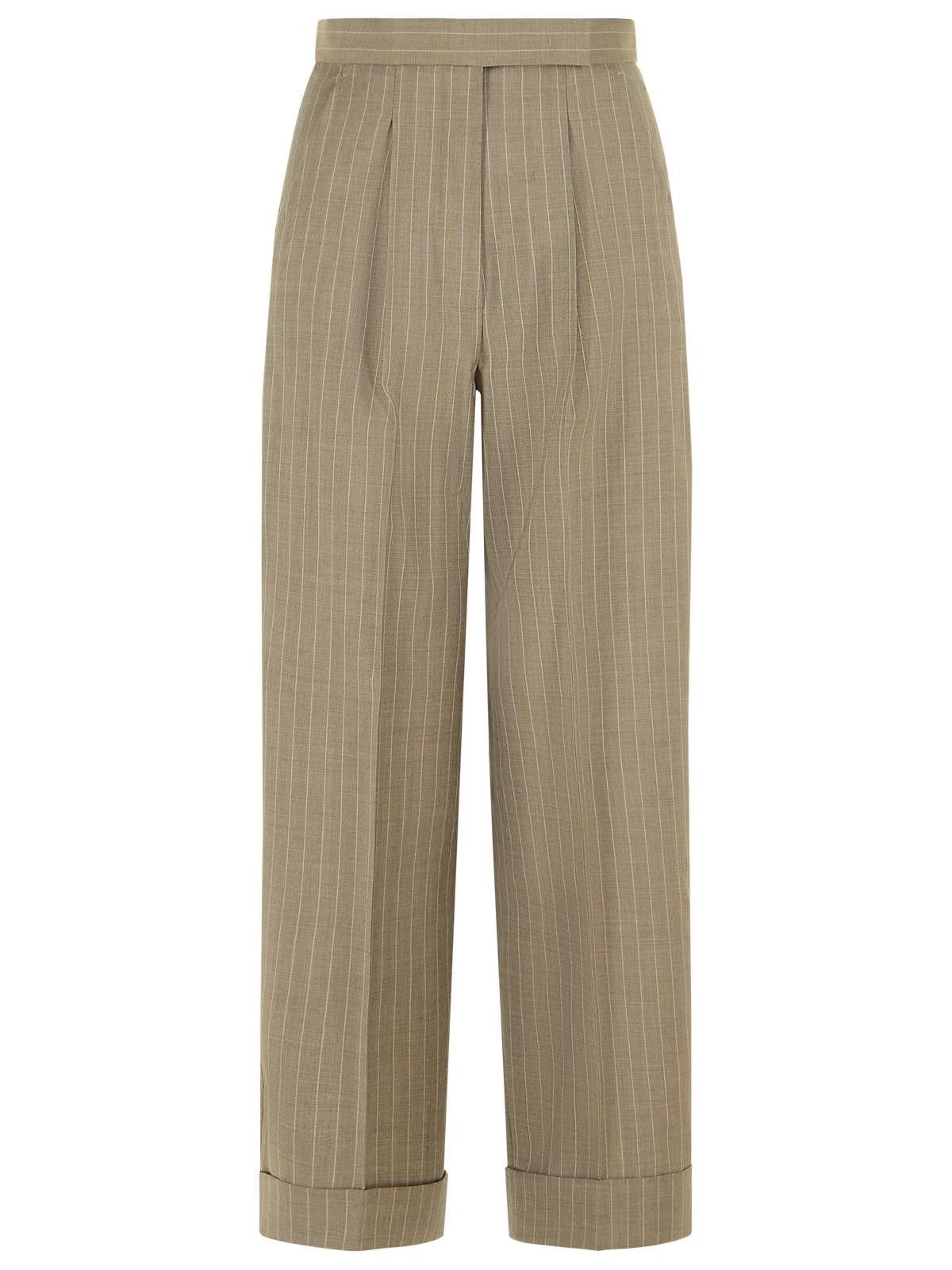Max Mara MAX MARA 'Manet' Beige Virgin Wool Pants Size 26" / US 2 / IT 38 - 1 Thumbnail