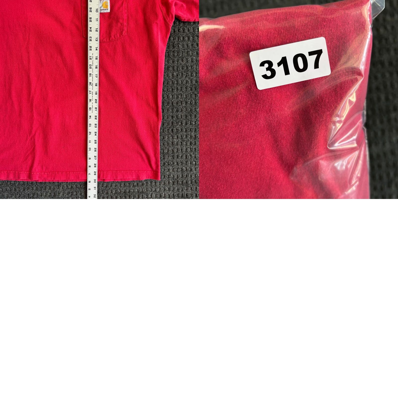 Carhartt VINTAGE Carhartt Mens T Shirt Pocket Red L Relaxed Boxy Fit Cotton Distressed Size US L / EU 52-54 / 3 - 8 Thumbnail