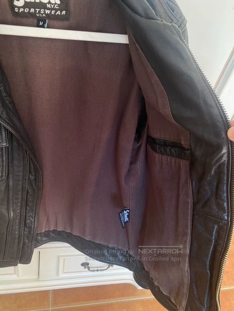 Schott Schott Vintage lapel leather jacket Size US M / EU 48-50 / 2 - 3 Thumbnail