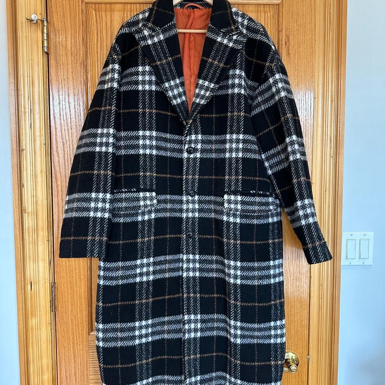 Gianni Feraud Gianni Feraud Oversized Black Plaid Checked Overcoat Size US L / EU 52-54 / 3 - 1 Thumbnail