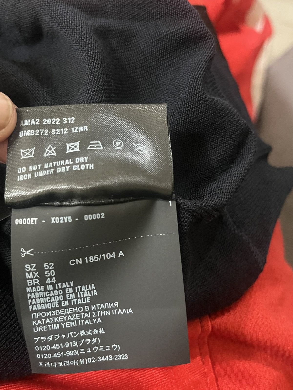 Prada Prada Logo Short Sleeve Cashmere Wool Sweater Sz 52 Size US L / EU 52-54 / 3 - 6 Thumbnail