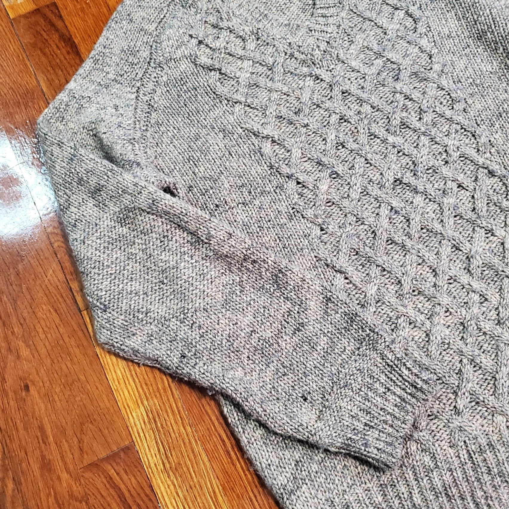 Joseph Abboud Joseph Abboud Sweater XL Wool Brown Fisherman V Neck Cable Knit Men's Pullover Size US XL / EU 56 / 4 - 2 Thumbnail