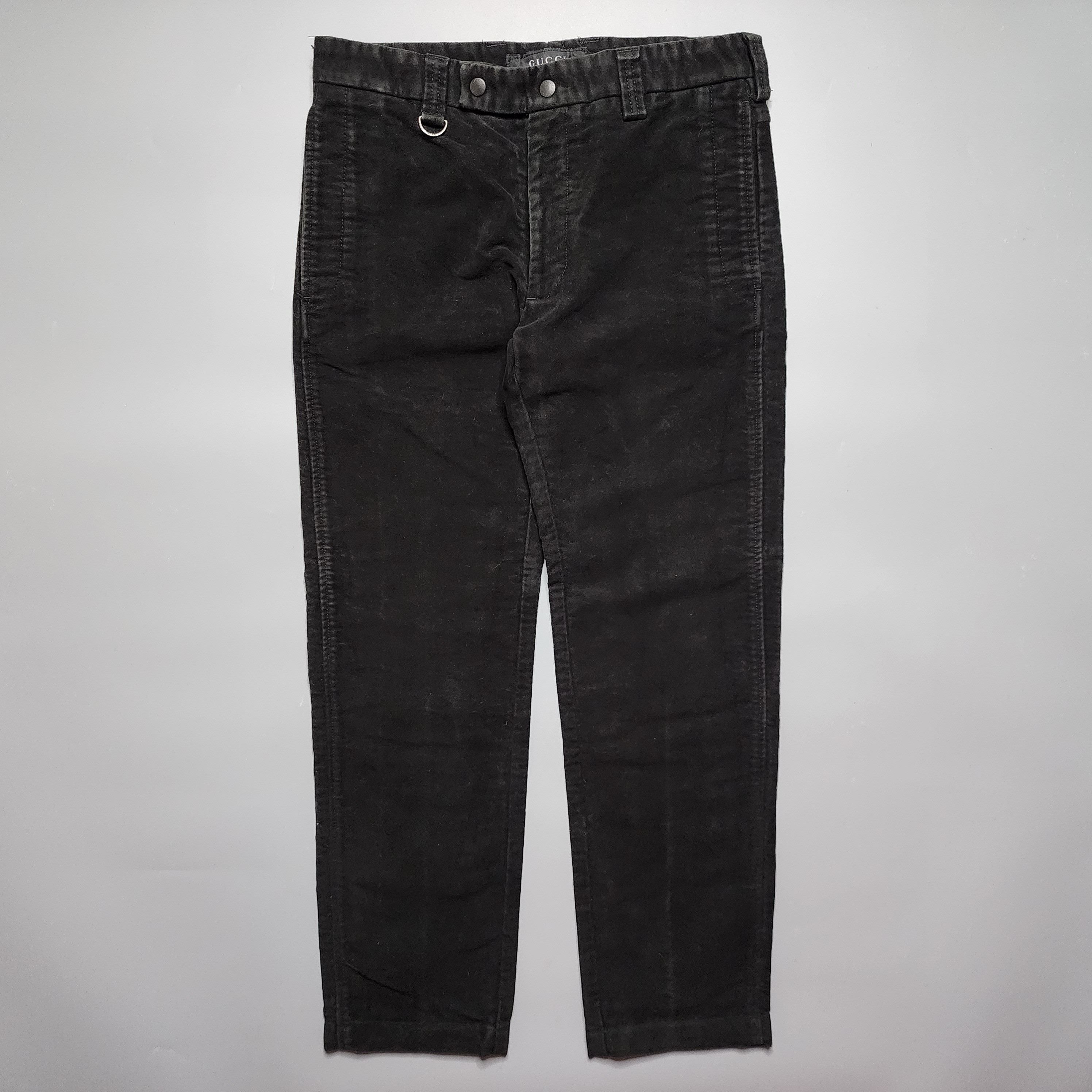 Gucci × Tom Ford Gucci x Tom Ford - Black Moleskin Pants Size US 28 / EU 44 - 1 Thumbnail