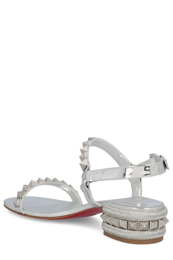 Christian Louboutin os11x0526 Pyrascand 30mm Studded Sandals in Silver Size US 11 / IT 41 - 3 Thumbnail
