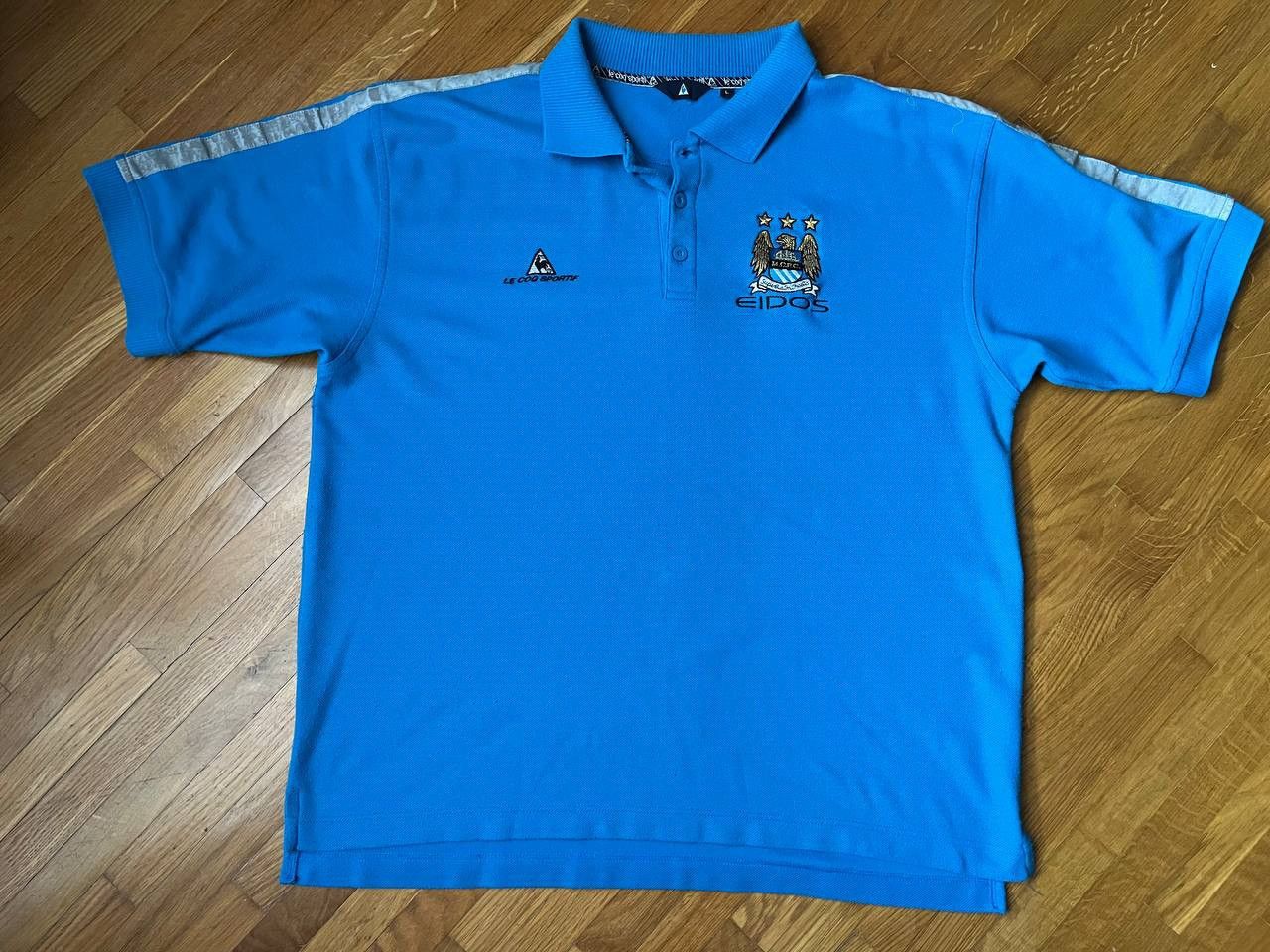 Le Coq Sportif Le Coq Sportif Manchester City polo 2000 soccer jersey tee Size US L / EU 52-54 / 3 - 1 Thumbnail