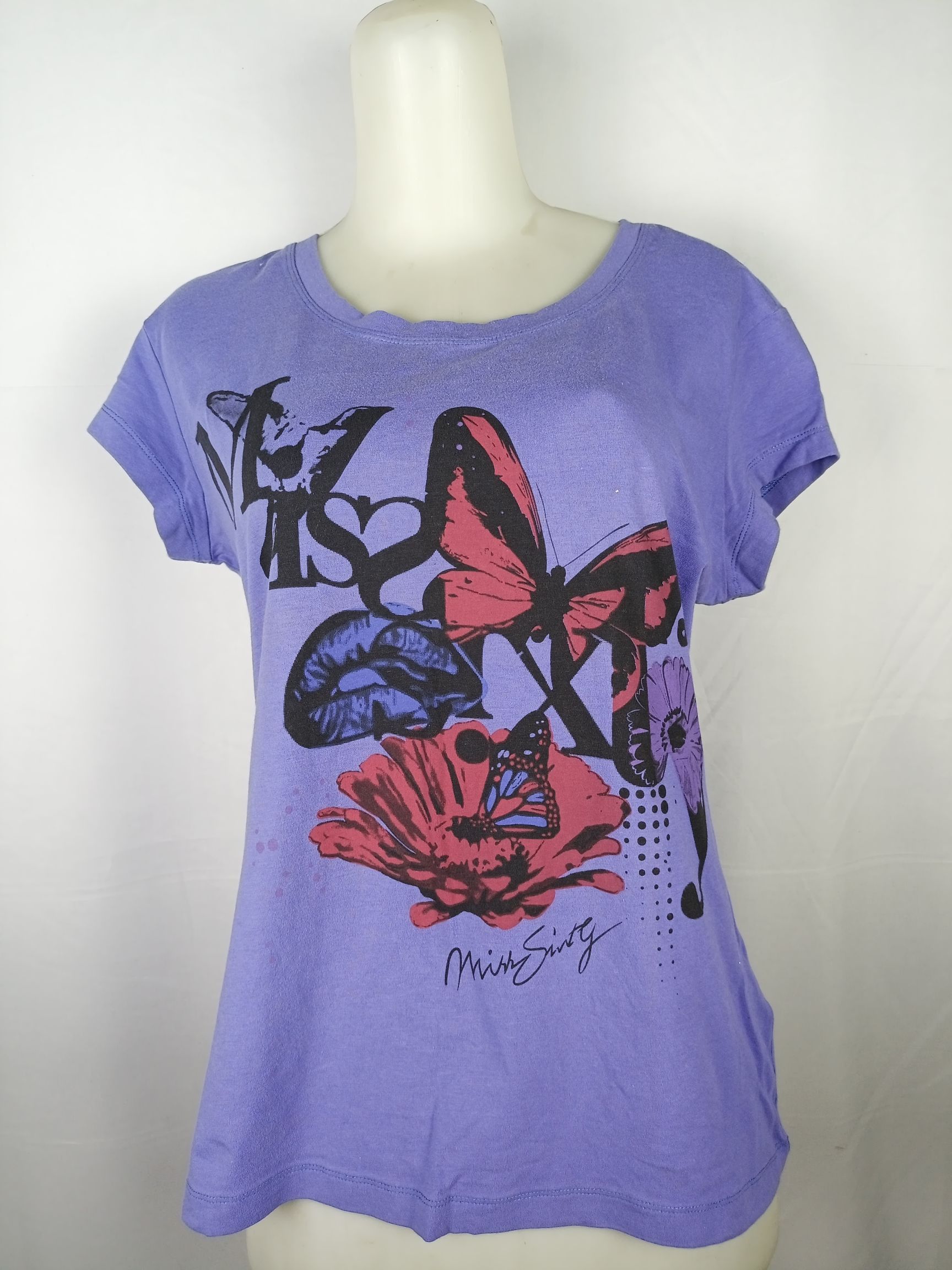 Miss Sixty Collection Tee Short Sleeve Butterfly Print