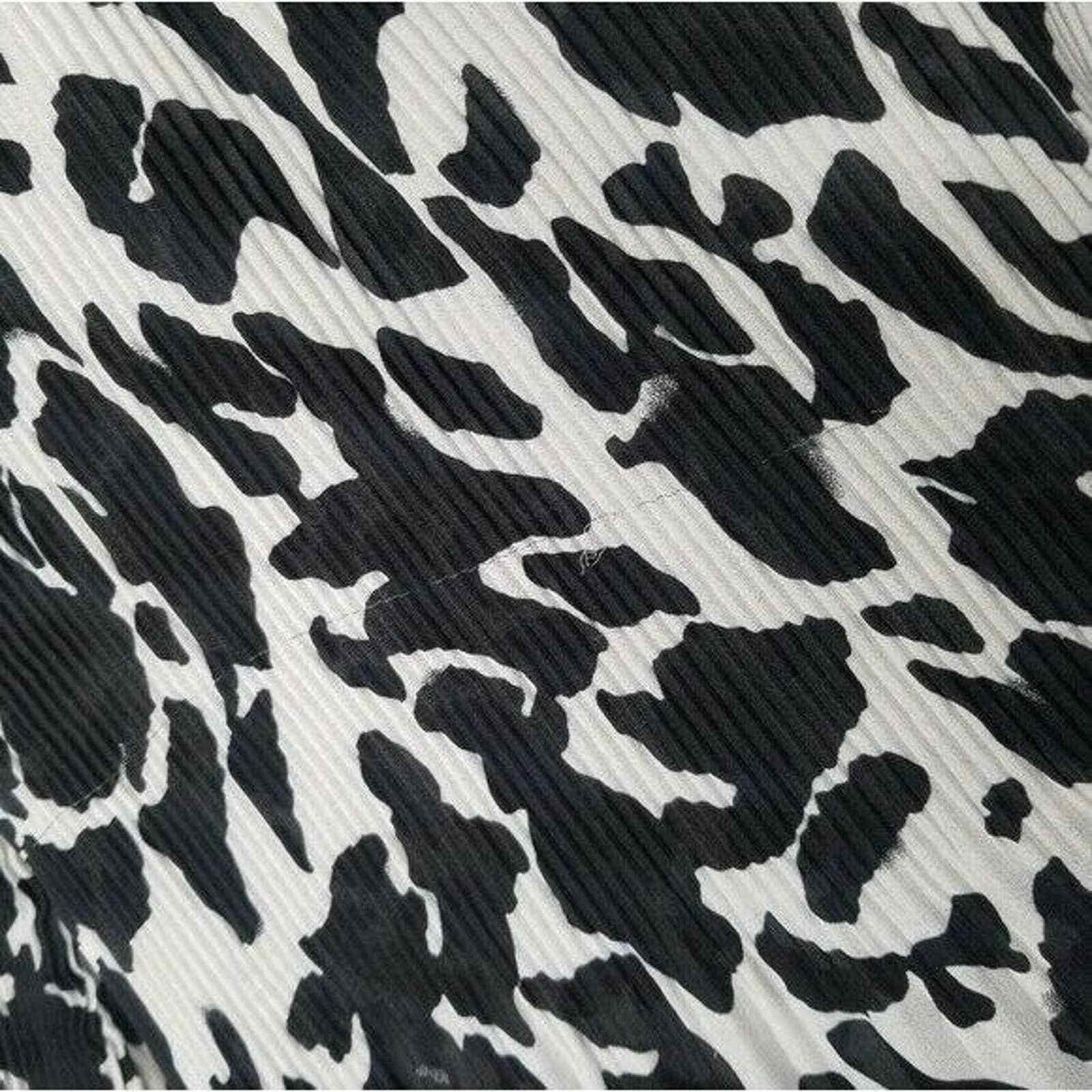 Nicole Club Nicola Blouse Bell Sleeved Thin Sheer Top Shirt Black White Size L / US 10 / IT 46 - 7 Thumbnail