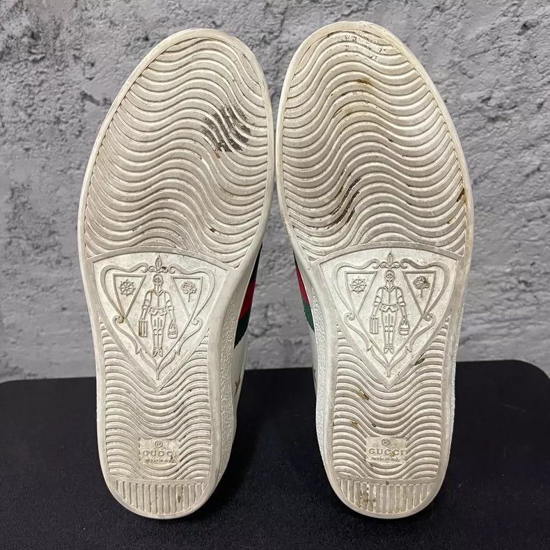 Gucci Gucci White Sneakers with Green Accents-2505 Size US 8.5 / EU 41-42 - 7 Thumbnail