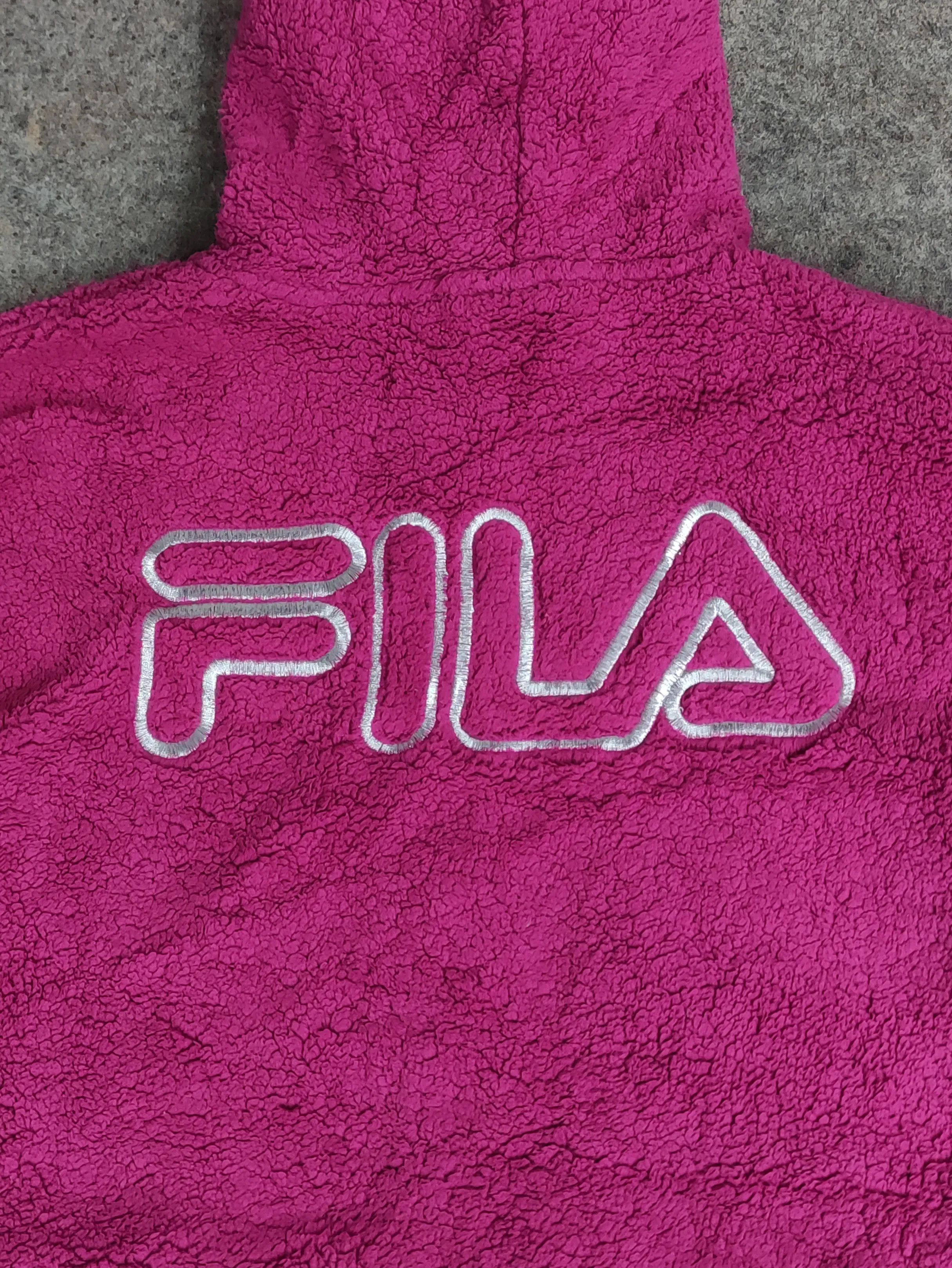 Fila FILA Sherpa Fleece Zip-Up Hoodie Magenta Size US XL / EU 56 / 4 - 13 Thumbnail