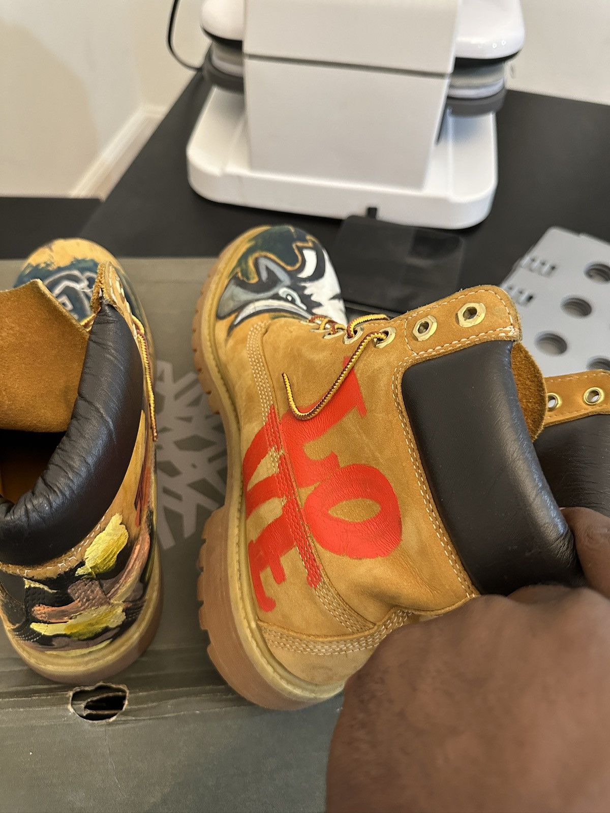 Timberland Hand painted boots Size US 12 / EU 45 - 6 Thumbnail