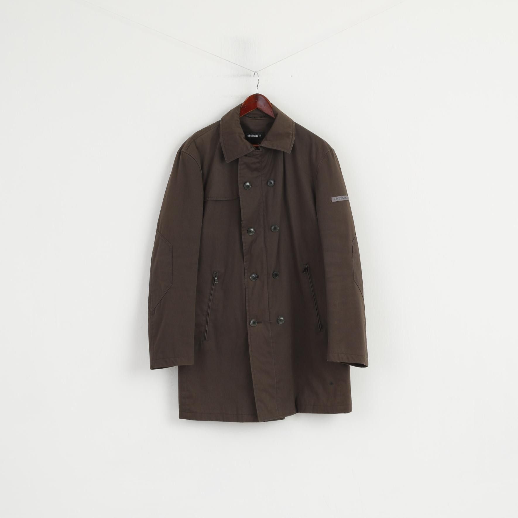 Strellson Strellson Premium Men 54 L Coat Dark Green Cotton 6261 Size US L / EU 52-54 / 3 - 2 Thumbnail