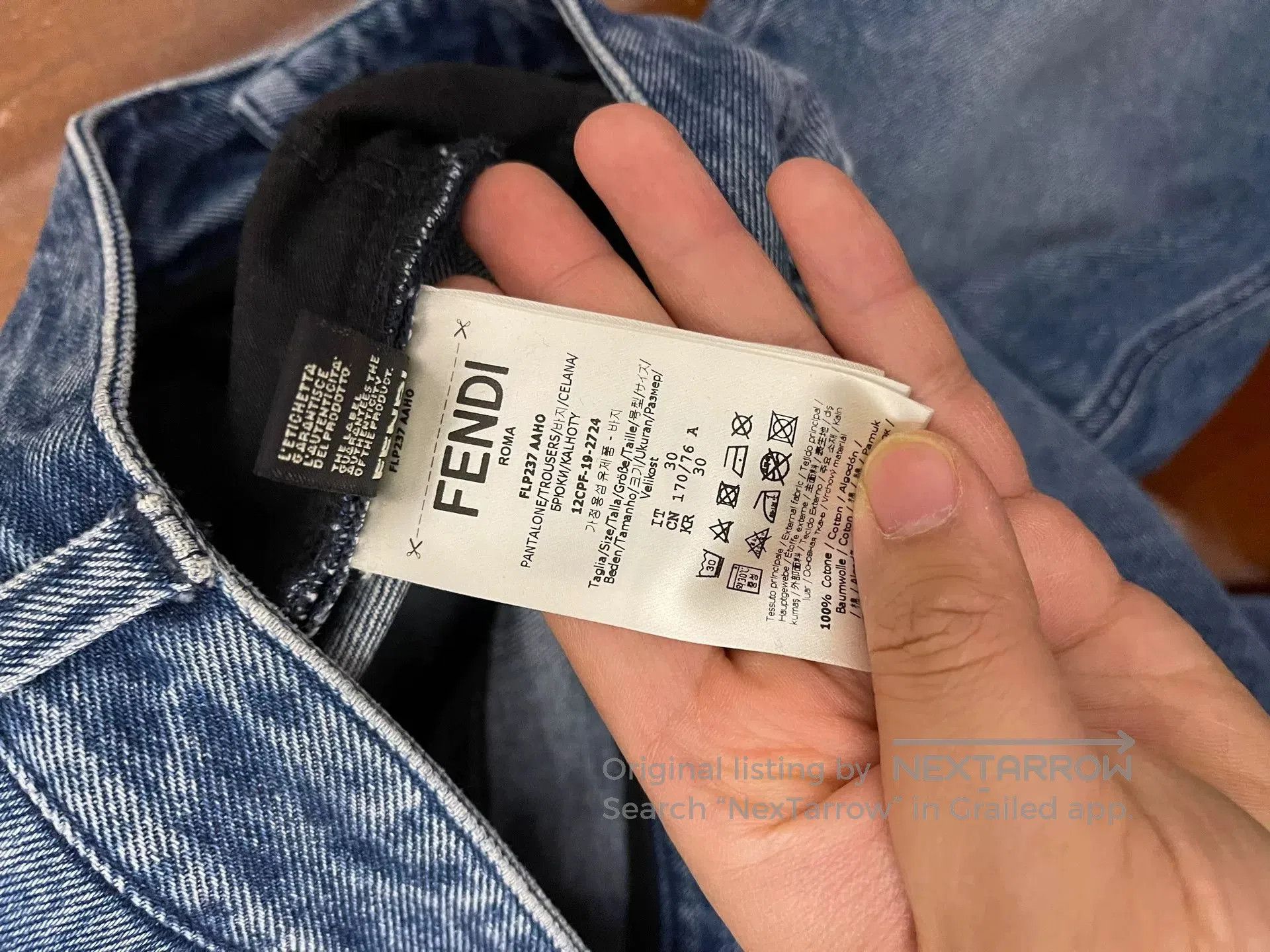 Fendi fendi classic blue jeans unisex 30 size. Size US 30 / EU 46 - 3 Thumbnail