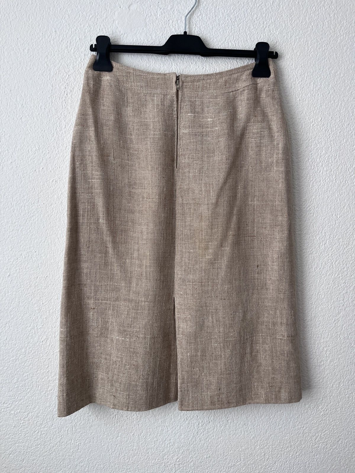 Celine Rare vintage Celine pencil skirt raw silk Size 27" / US 4 / IT 40 - 8 Thumbnail
