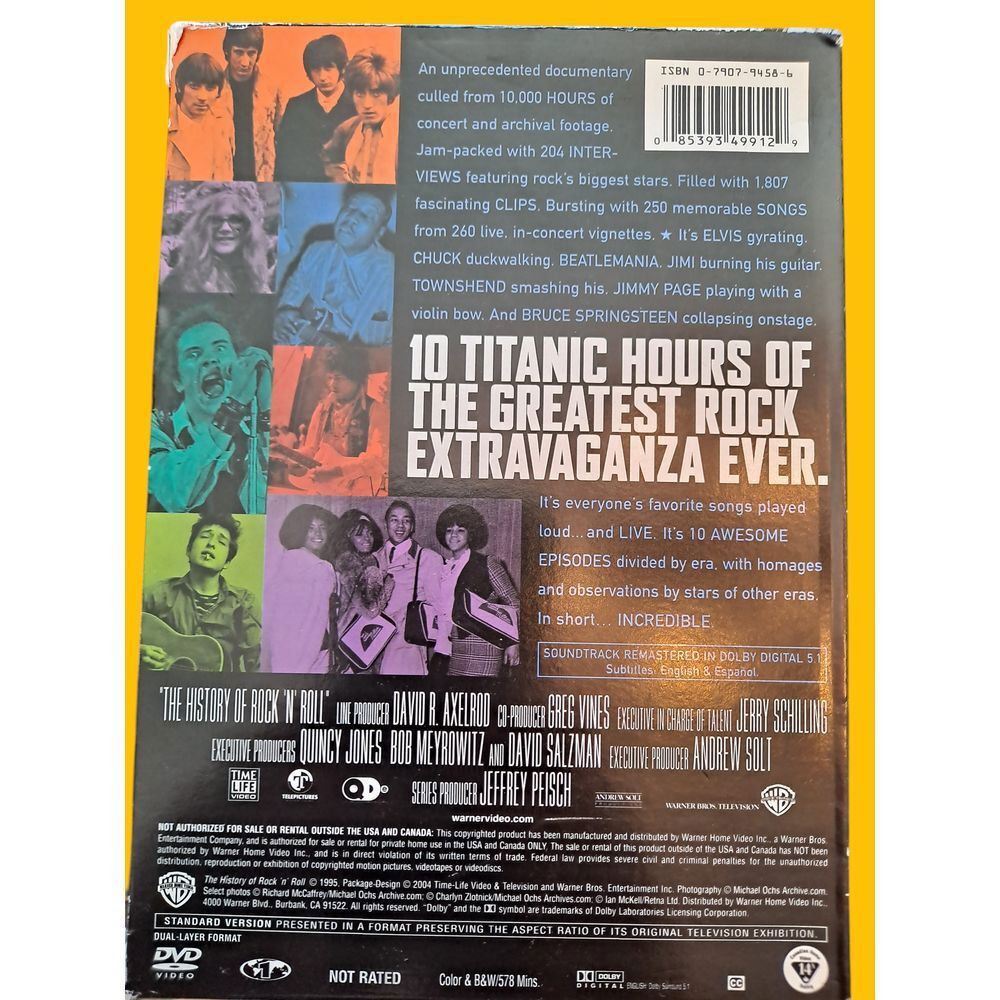 Other Warner Bros The History of Rock N Roll DVD Docu Series 10 HR Size ONE SIZE - 2 Thumbnail