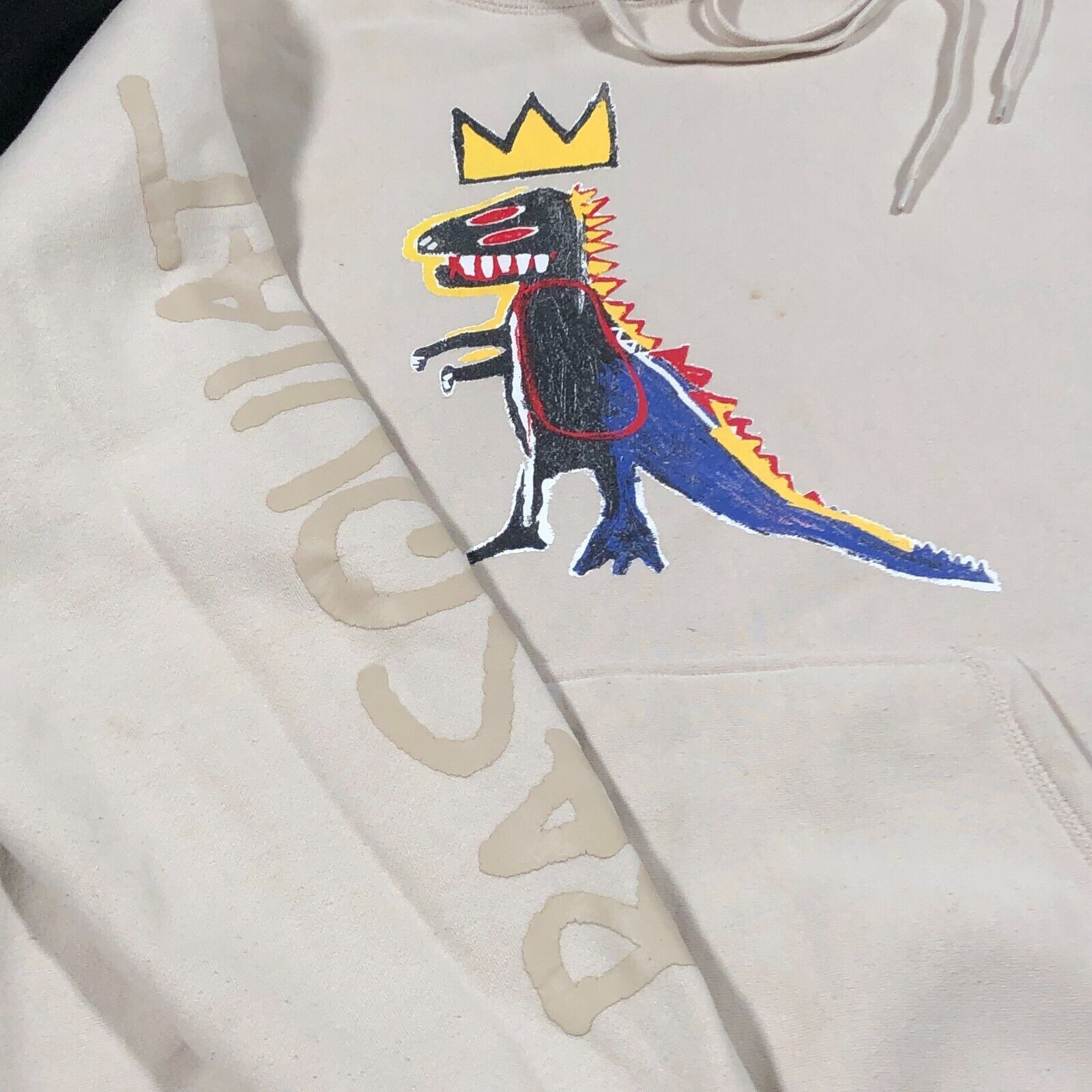 Palace × Vintage Basquiat Shoe Palace Dinosaur Crown Light Brown Hoodie Size US S / EU 44-46 / 1 - 5 Thumbnail