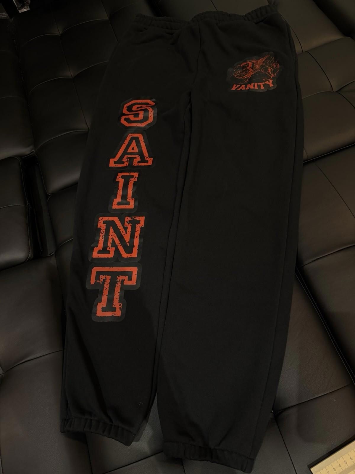 Saint Vanity Size XXL- Saint Vanity Varsity Sweatpants Black Red NEW 2025 Size US 40 / EU 56 - 5 Thumbnail