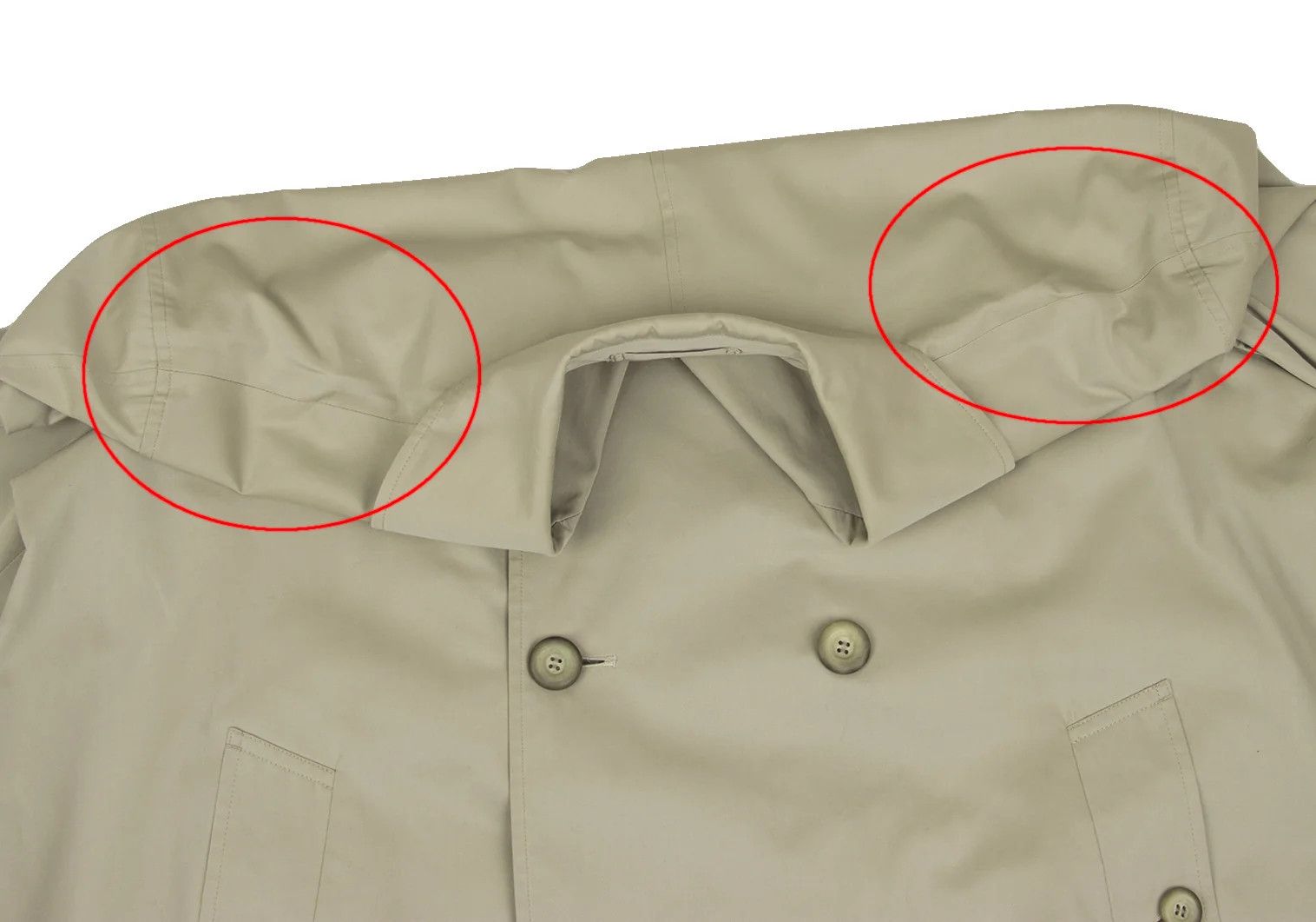 Issey Miyake Cotton Double Design Coat in Beige, Size L Size US L / EU 52-54 / 3 - 4 Thumbnail